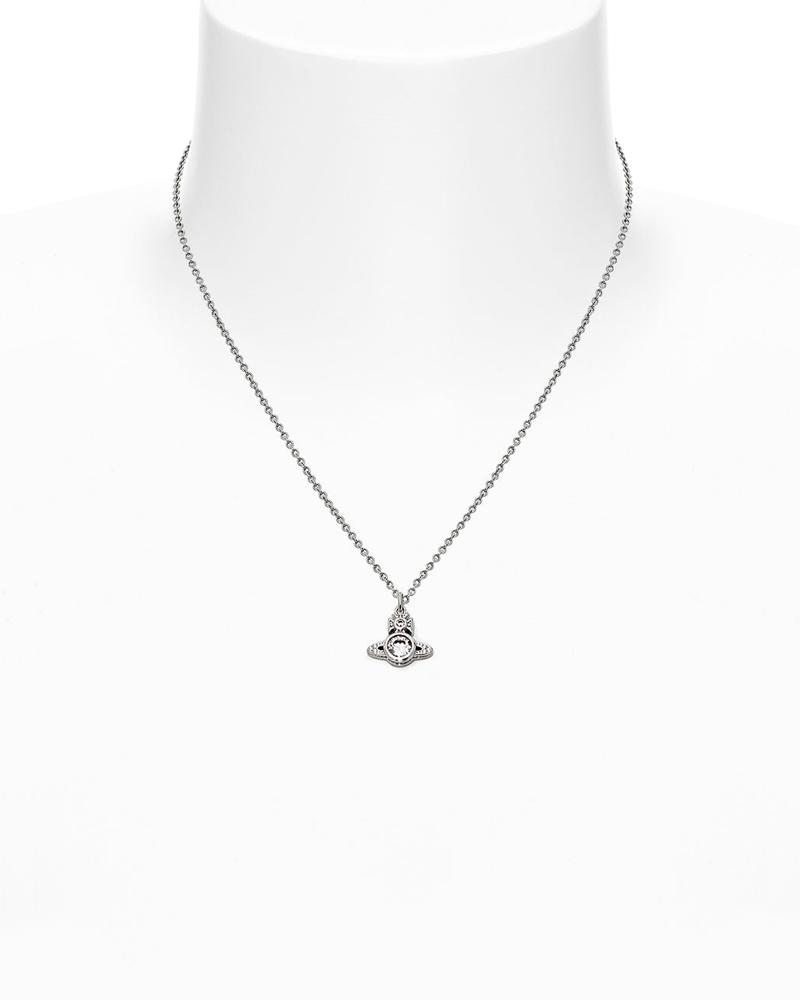 LONDON ORB PENDANT PLATINUM WHITE CZ