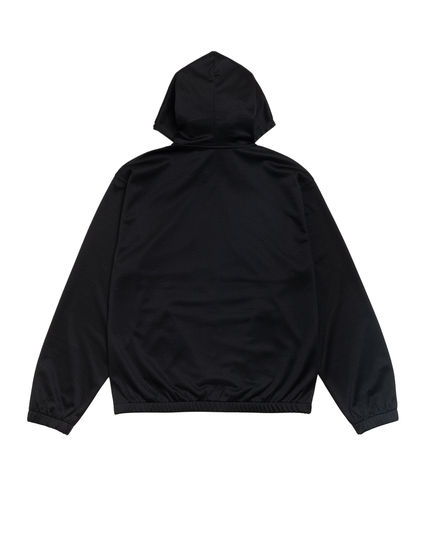 Sweat zippé à capuche Stüssy Athletic Mesh noir avec logo dos