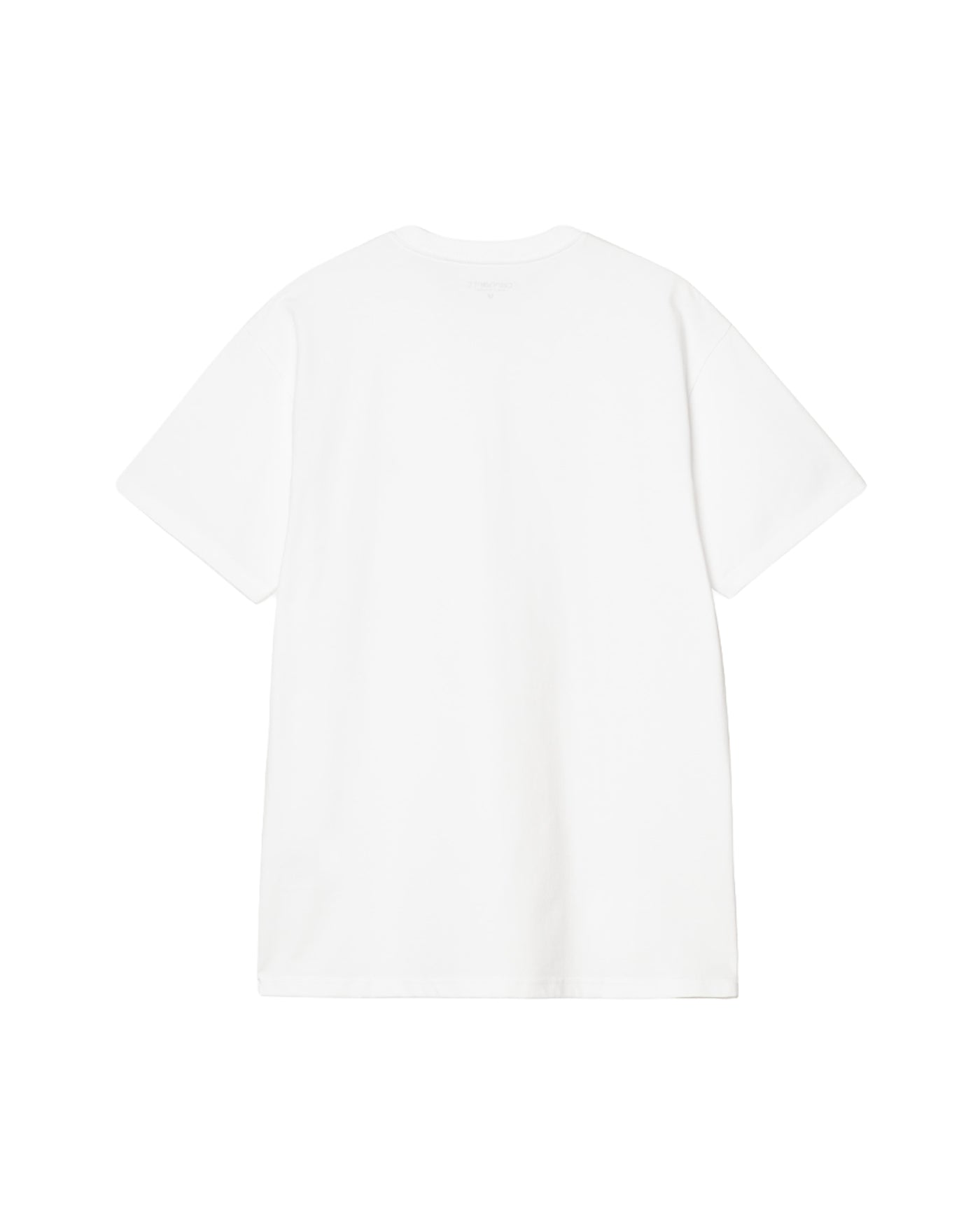 T-shirt Carhartt WIP Chase blanc sans impression dos fond blanc