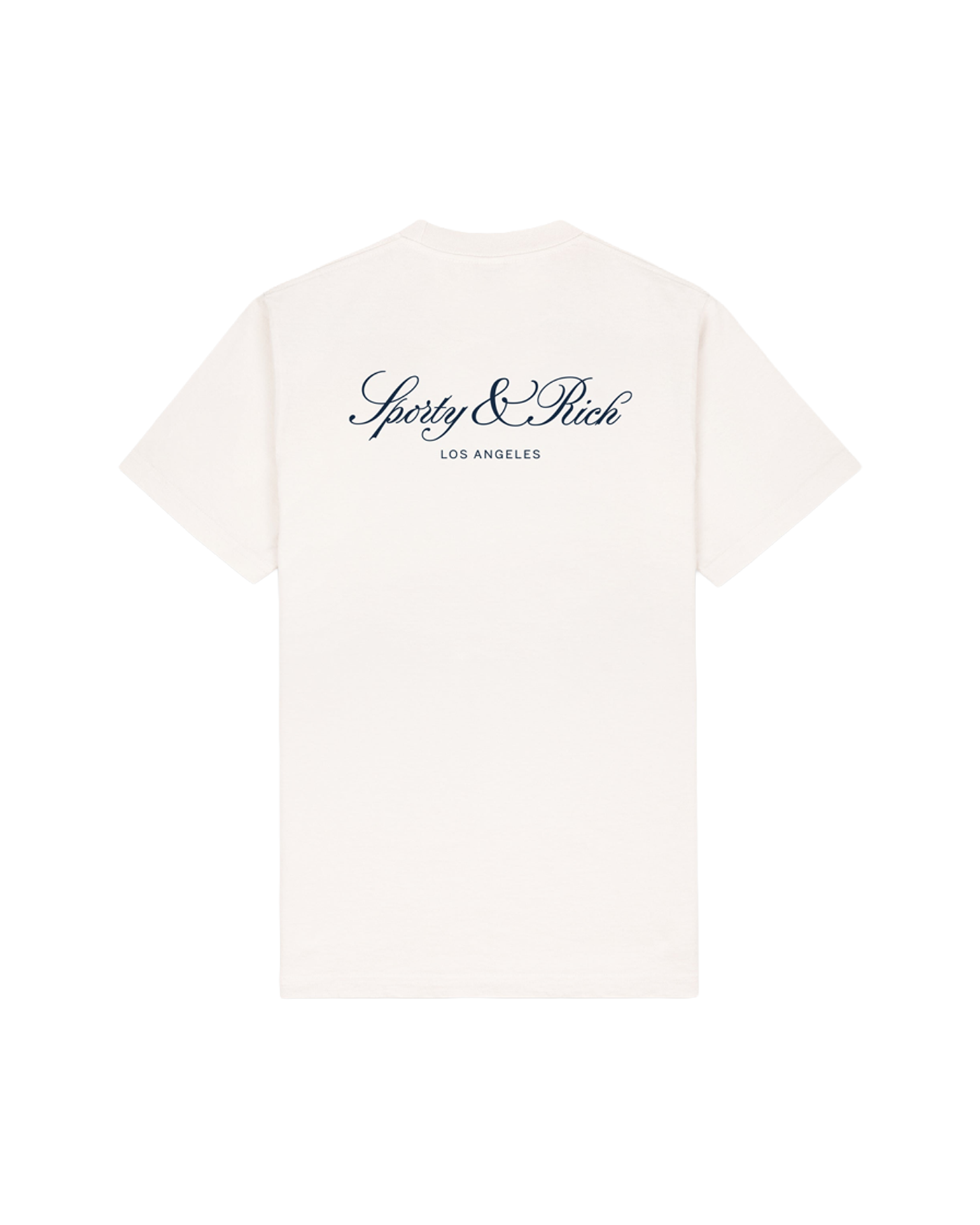 T-shirt Sporty & Rich ecru avec logo Vendome Los Angeles dos