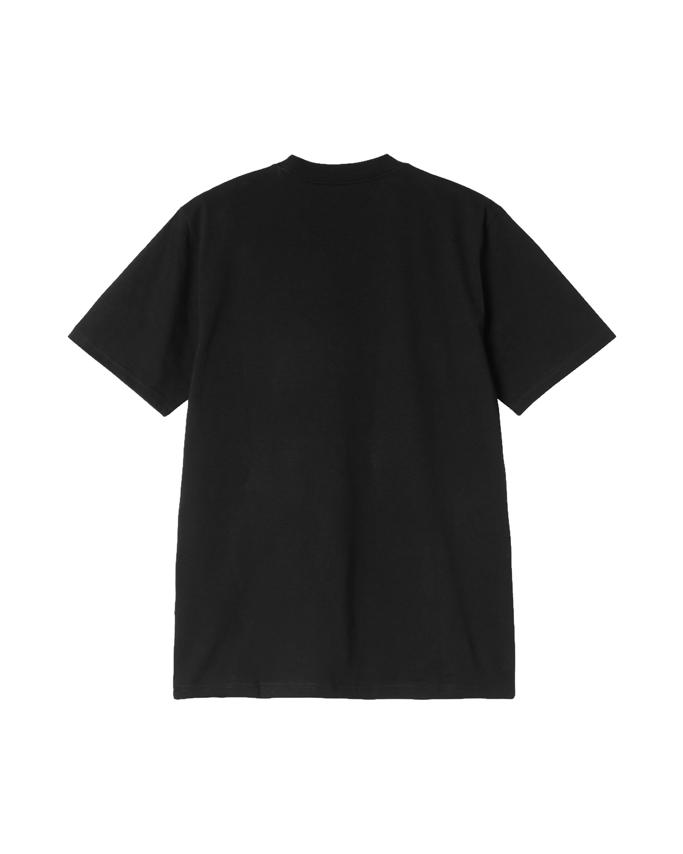 T-shirt Carhartt WIP Hartt noir uni manches courtes dos à plat