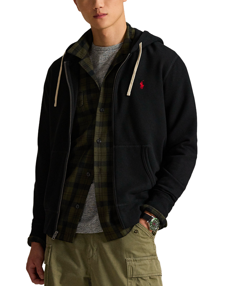 LSFZHOODM6-LONG SLEEVE-KNIT POLO BLACK