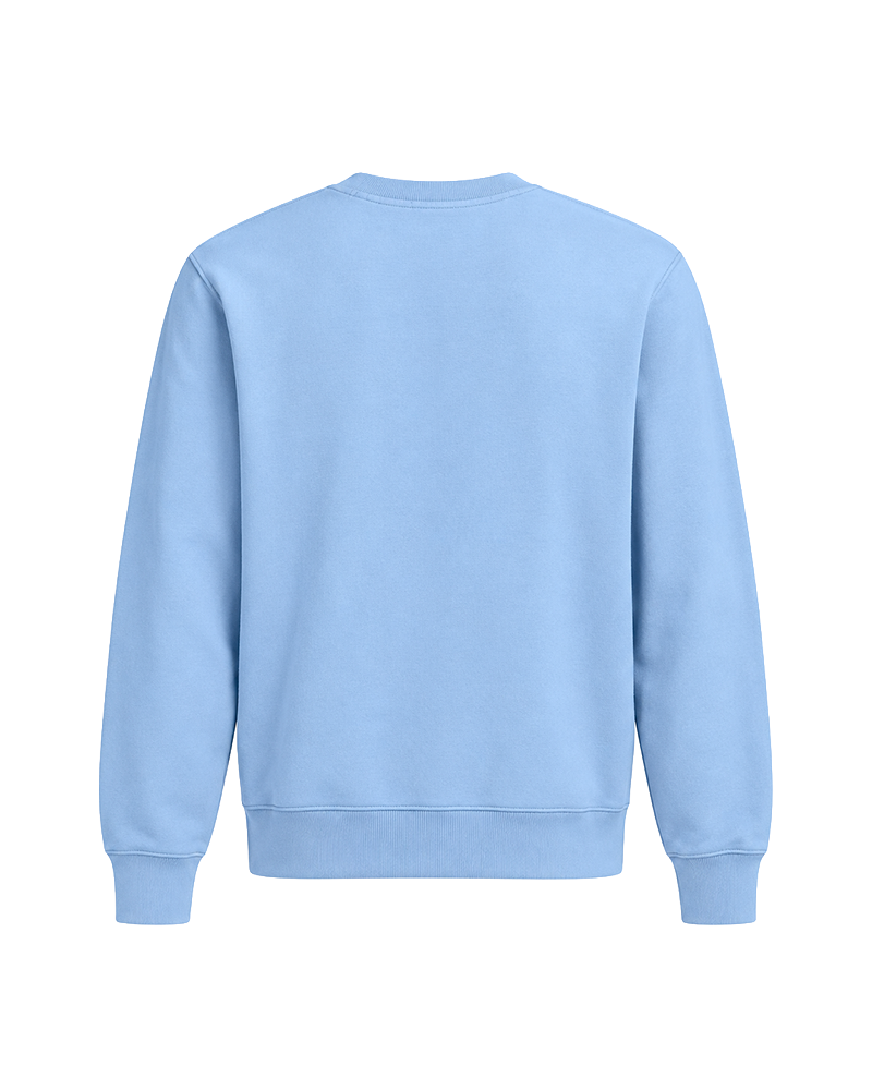 KNIT-PULLOVER-SWEATSHIRT CHAMBRAY BLUE