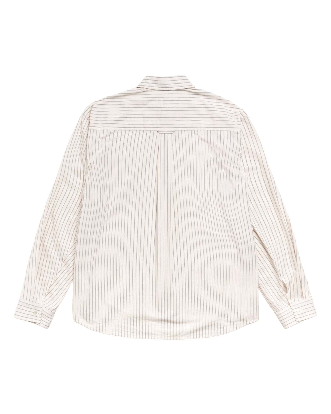 Chemise manches longues Stüssy Standard rayures beige et blanc dos