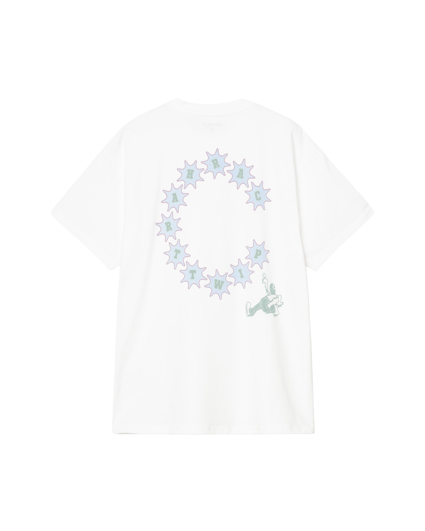 T-shirt Carhartt WIP C Trip blanc avec grand print étoiles au dos, vue dos