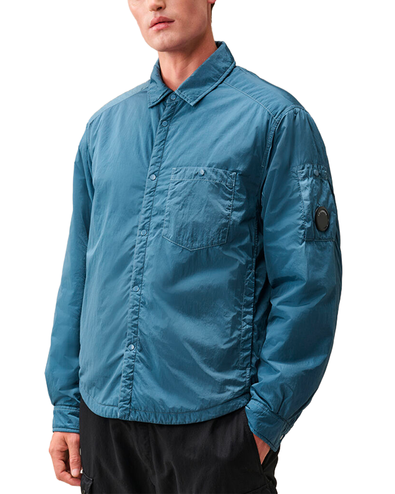 CHROME-R PADDED BUTTON OVERSHIRT ORION BLUE