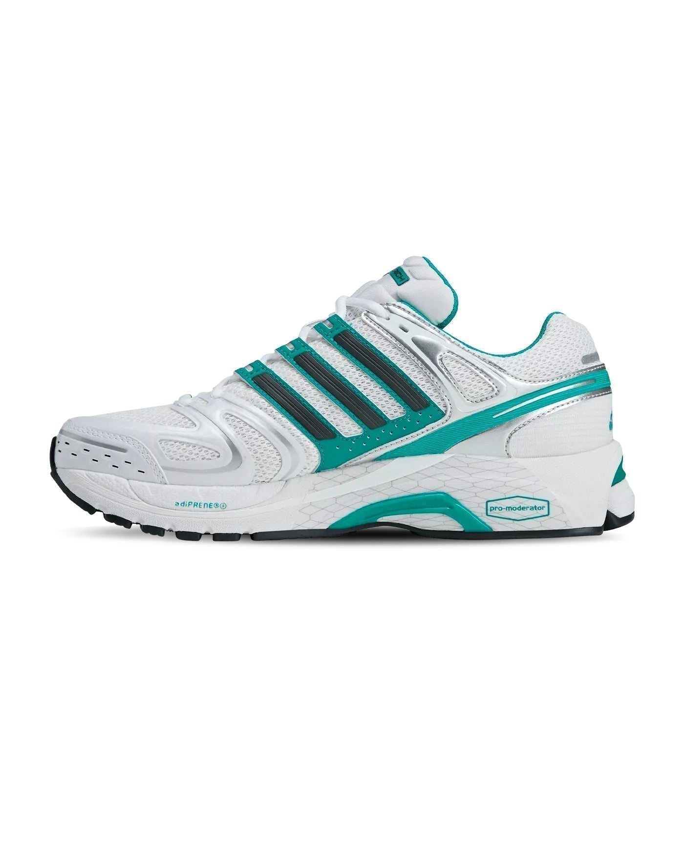 Sneakers Adidas Adistar Control Sporty & Rich blanc turquoise profil droit