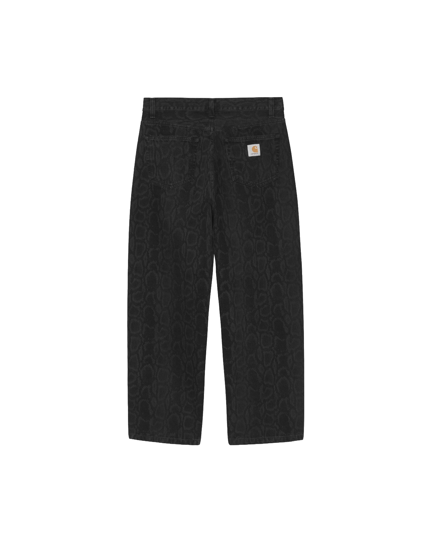 Pantalon Carhartt WIP Snake Landon noir motif camouflage serpent dos