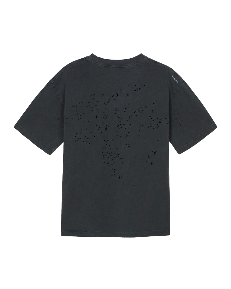 MOTHTECH T-SHIRT AGED BLACK AIRBRUSH GLITT