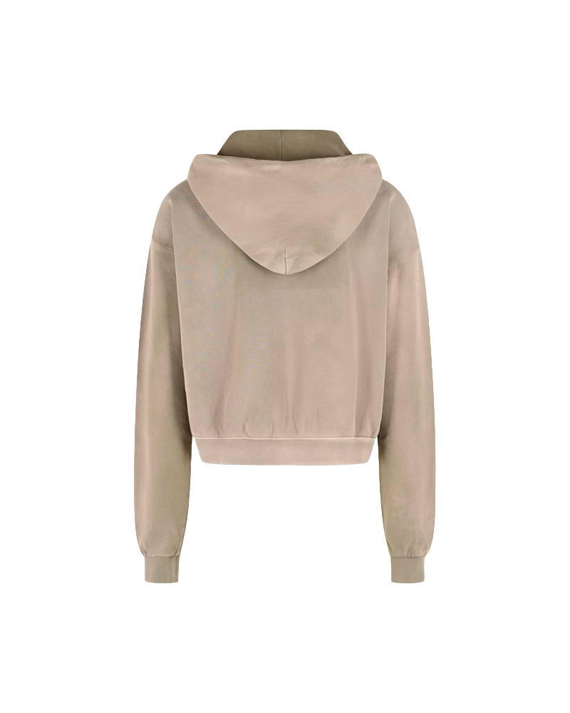 SWEAT JACKET ZIPPE BROWN
