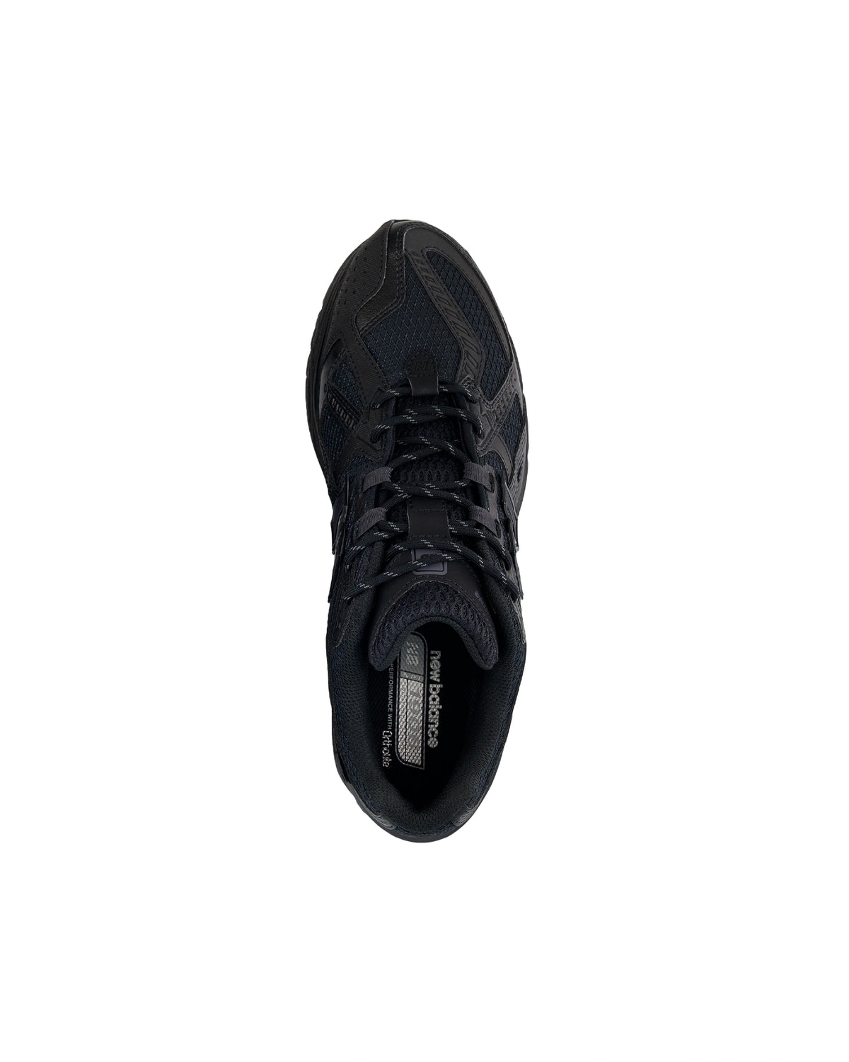 Sneakers New Balance 1096 noir total black lacets noirs vue dessus