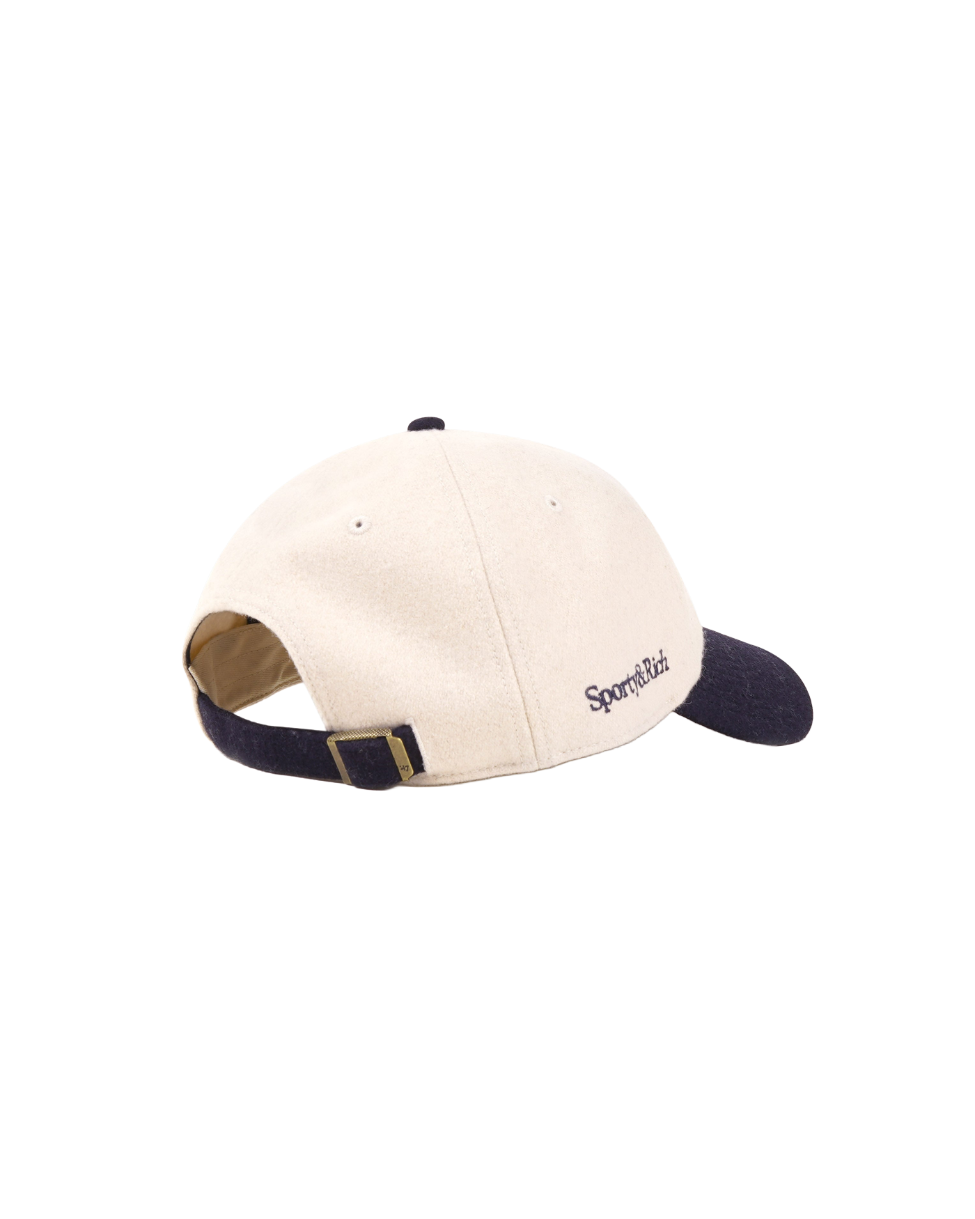 Casquette Sporty & Rich Yankees laine ecru et marine vue dos