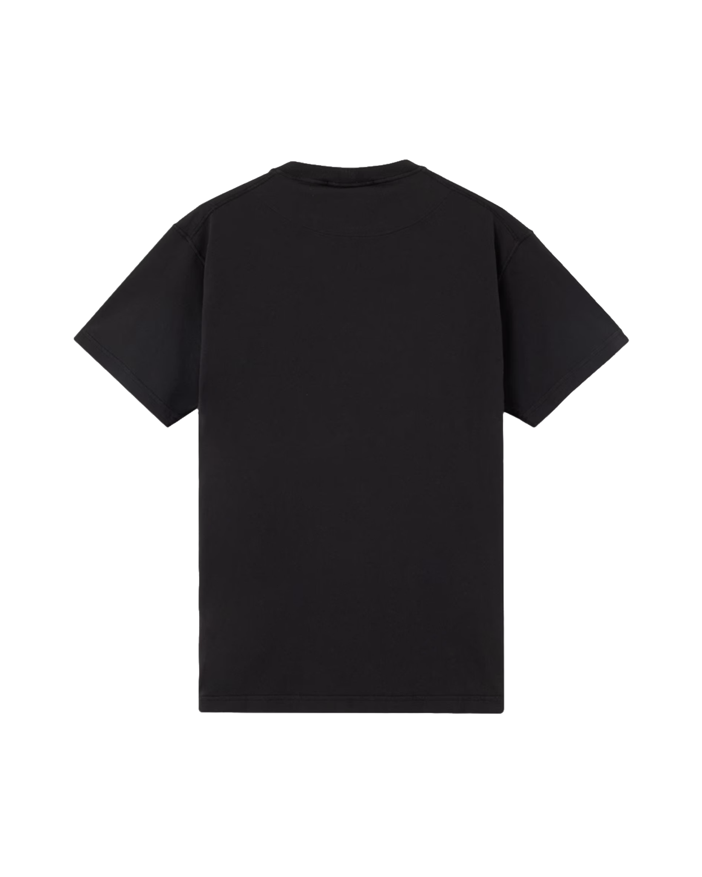 T-shirt homme Stone Island noir biologique coupe droite vue dos