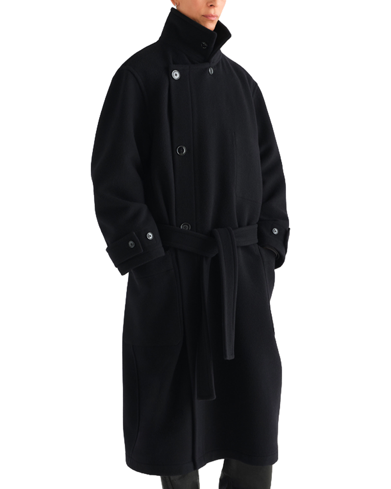 WRAP COAT BLACK