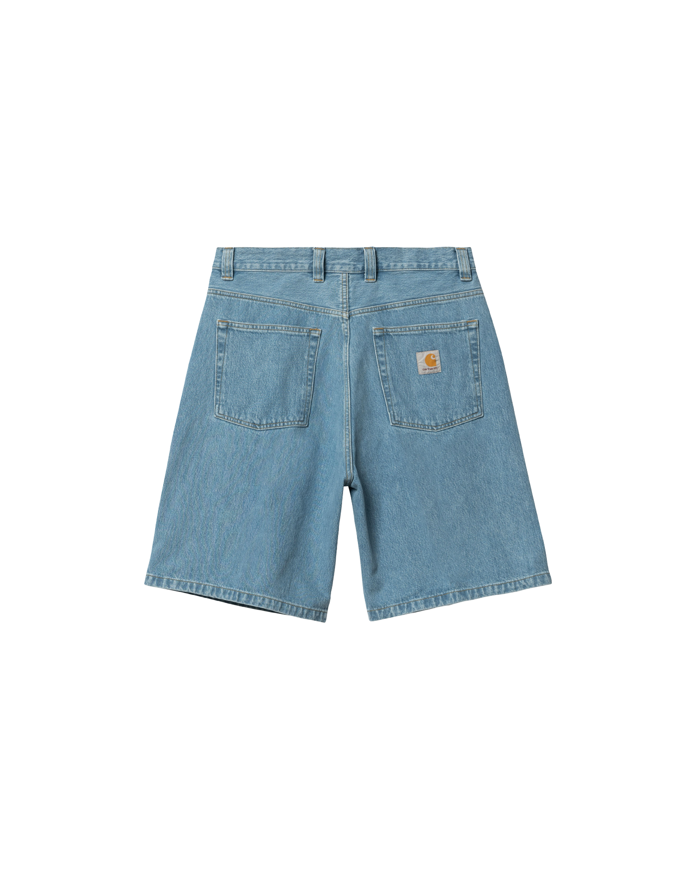 Short denim Carhartt WIP Brandon bleu bleached délavé vue dos