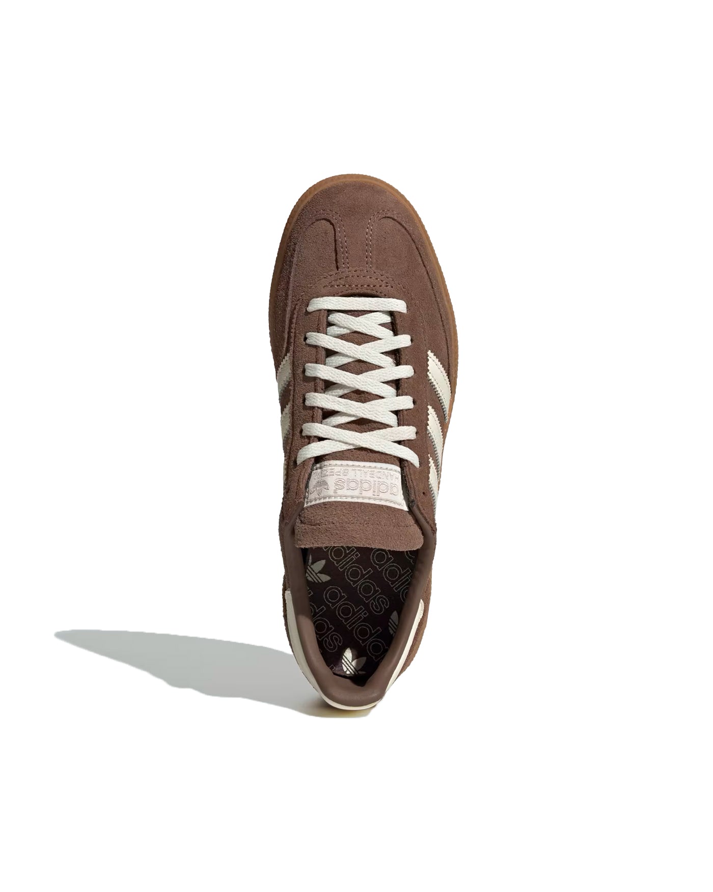 Sneakers Adidas Handball Spezial marron et crème vue du dessus