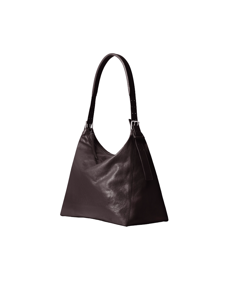 BELTED HOBO BAG DARK CHOCOLATE