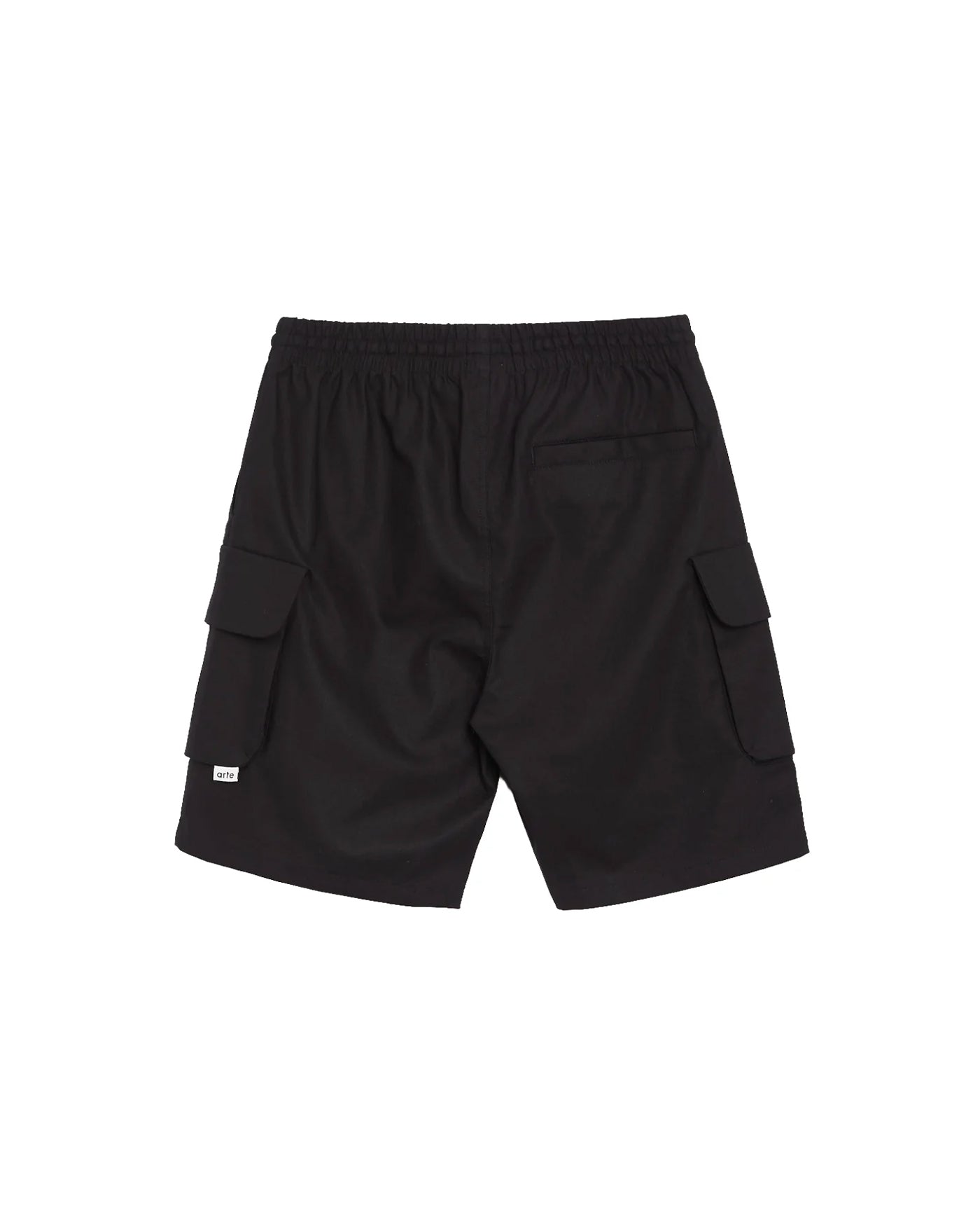 Short cargo Arte Antwerp noir poches latérales élastique dos