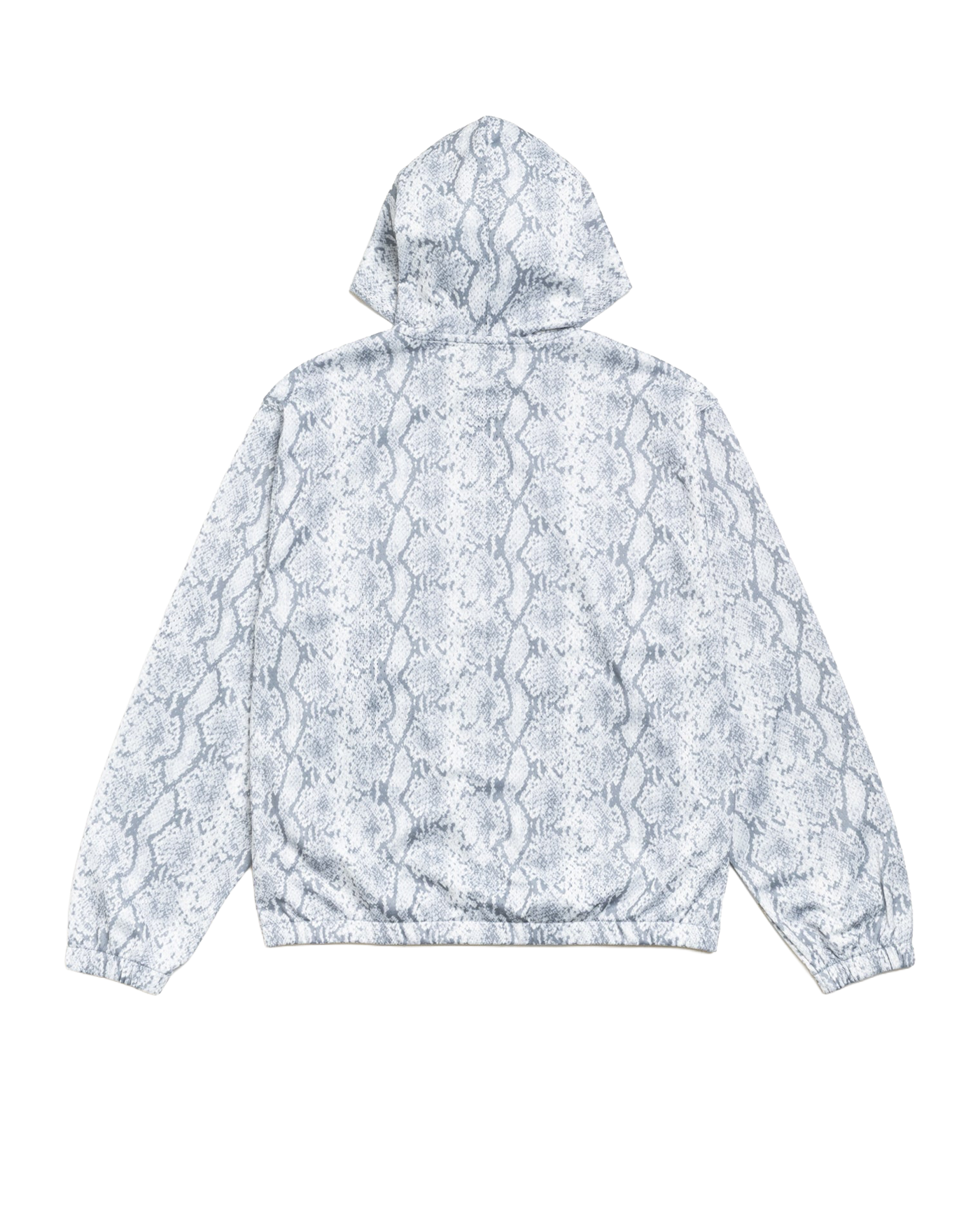 Sweat zippé à capuche Stüssy Athletic Mesh motif serpent blanc dos