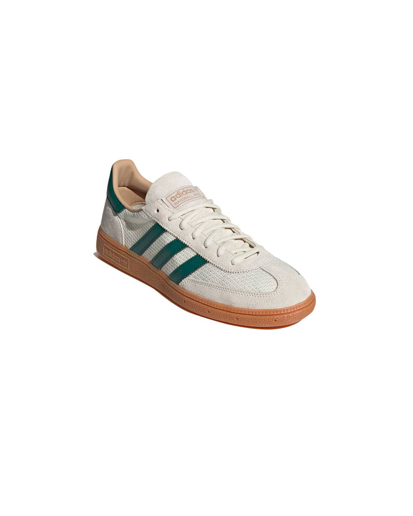 Sneakers Adidas Handball Spezial blanc cassé et vert collegiate, face