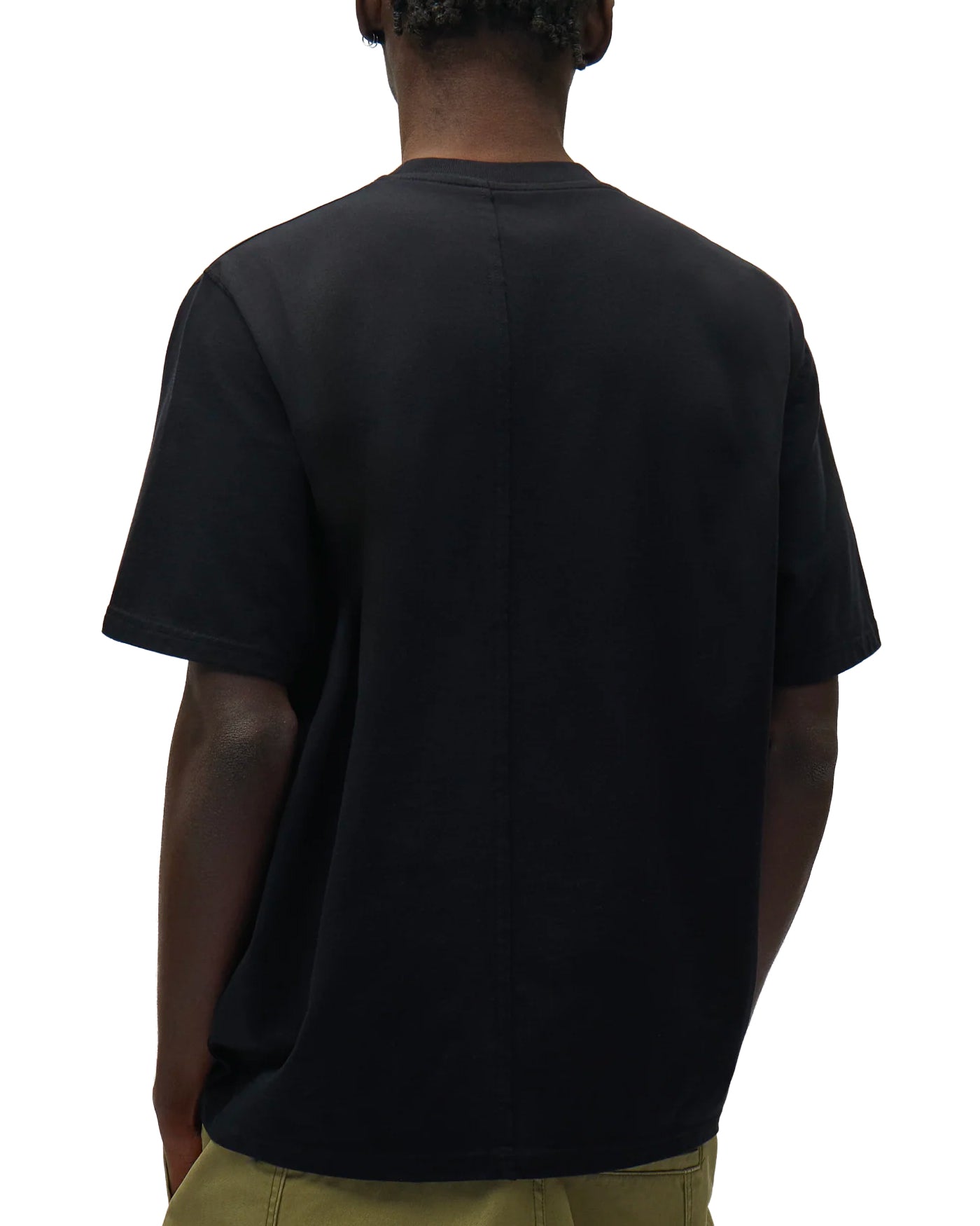 T-shirt Arte Antwerp noir avec couture centrale dans le dos, vue dos