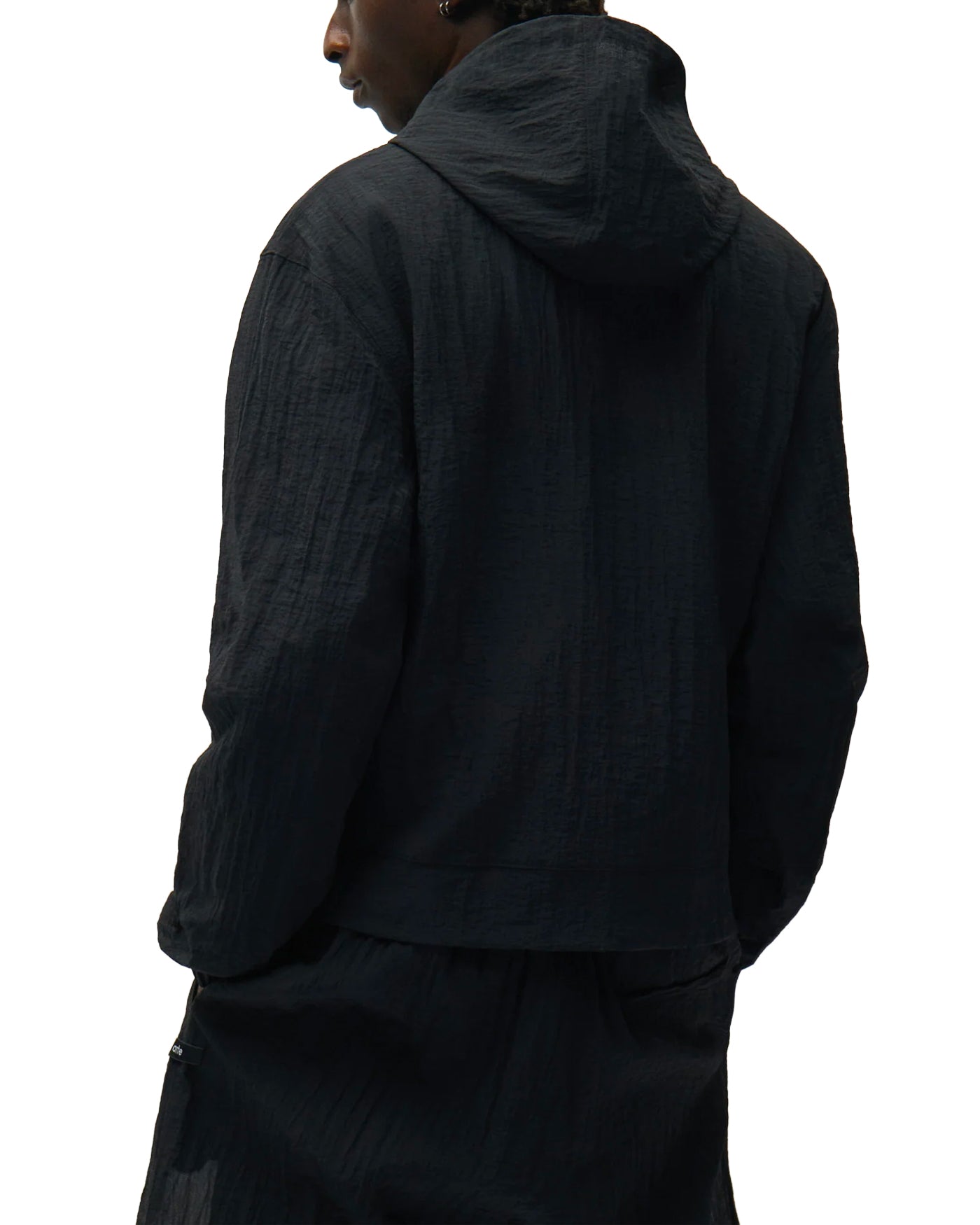 Veste coupe-vent Arte Antwerp noire à capuche zip central dos