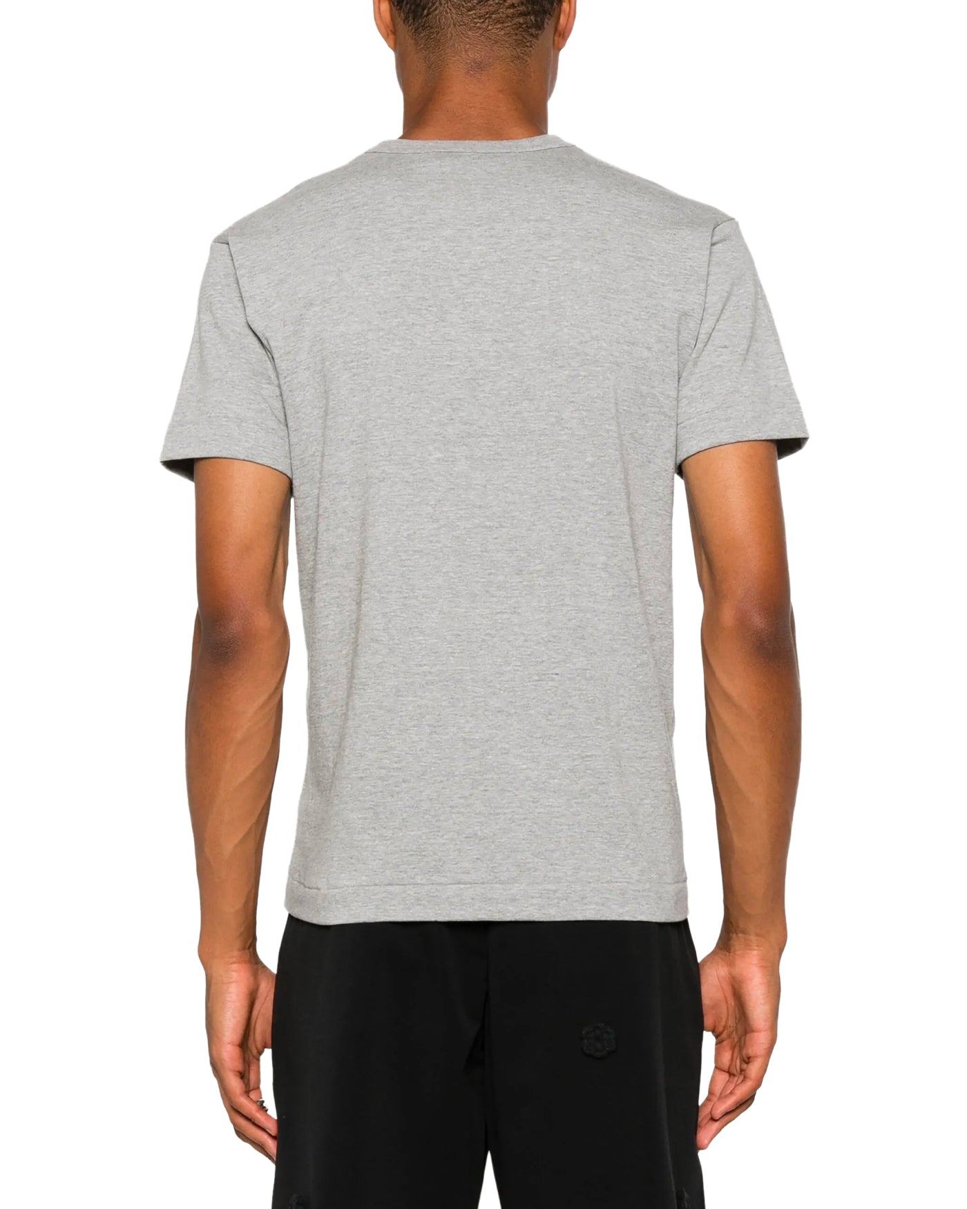 T-shirt Comme Des Garçons Play gris chiné manches courtes dos