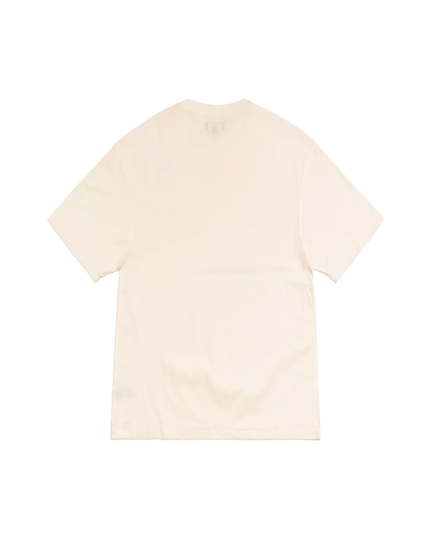 T-shirt Stüssy Lazy blanc cassé oversize épaules tombantes col rond dos