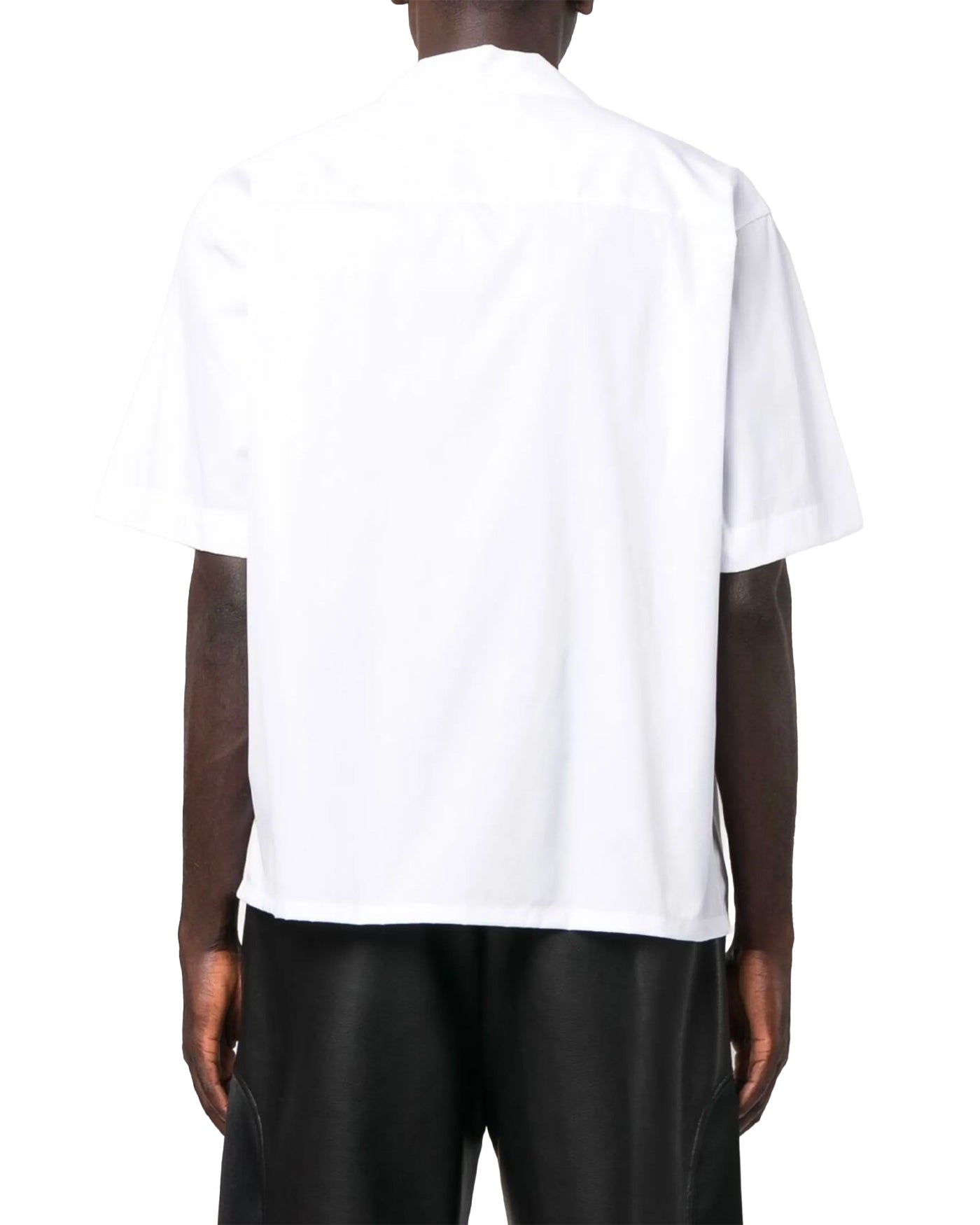 Chemise bowling Marni blanche en popeline manches courtes dos
