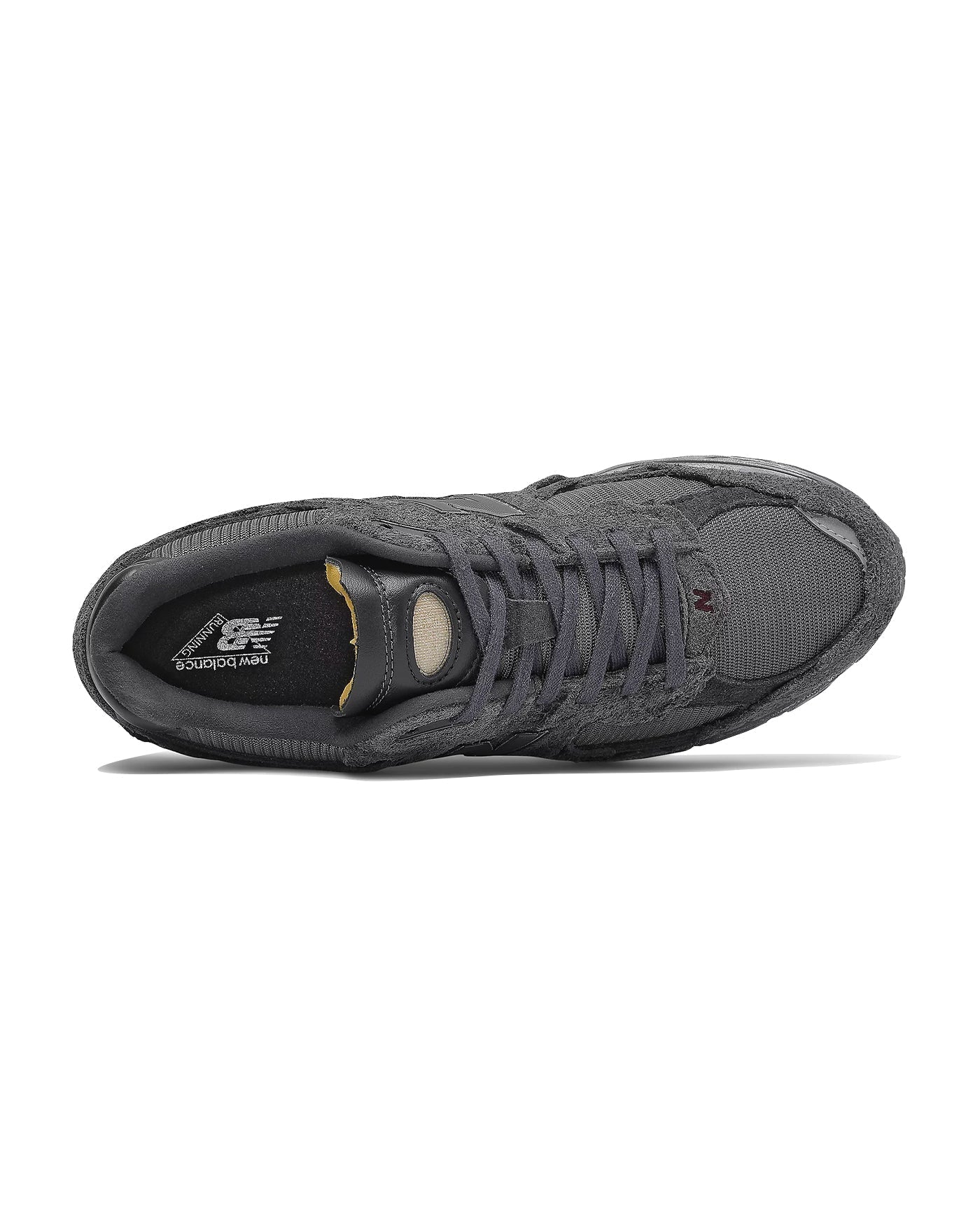 Sneakers New Balance 2002R gris anthracite et noir vue du dessus