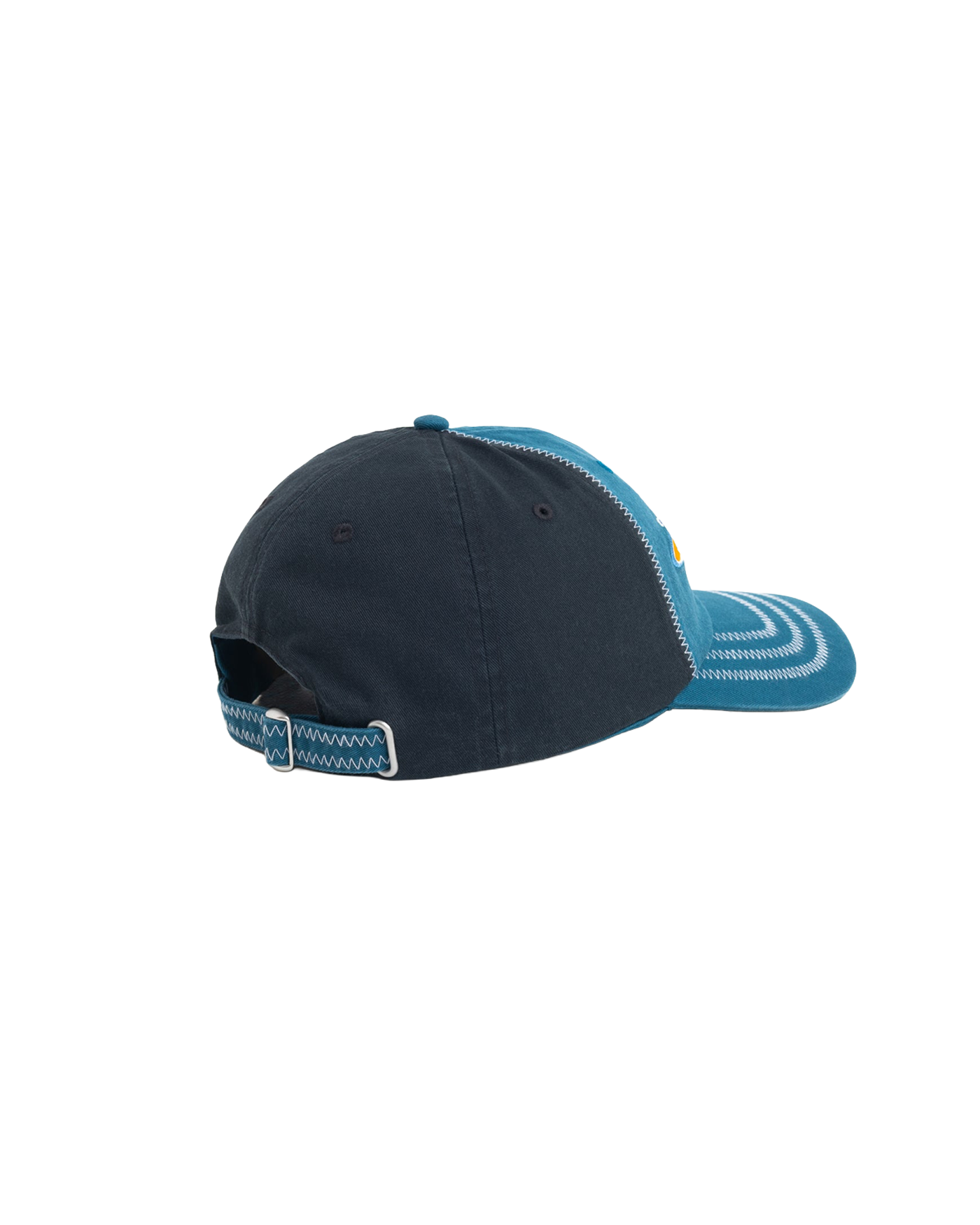 Casquette Stüssy LP Oval Star bleue bicolore dos avec ajusteur métal