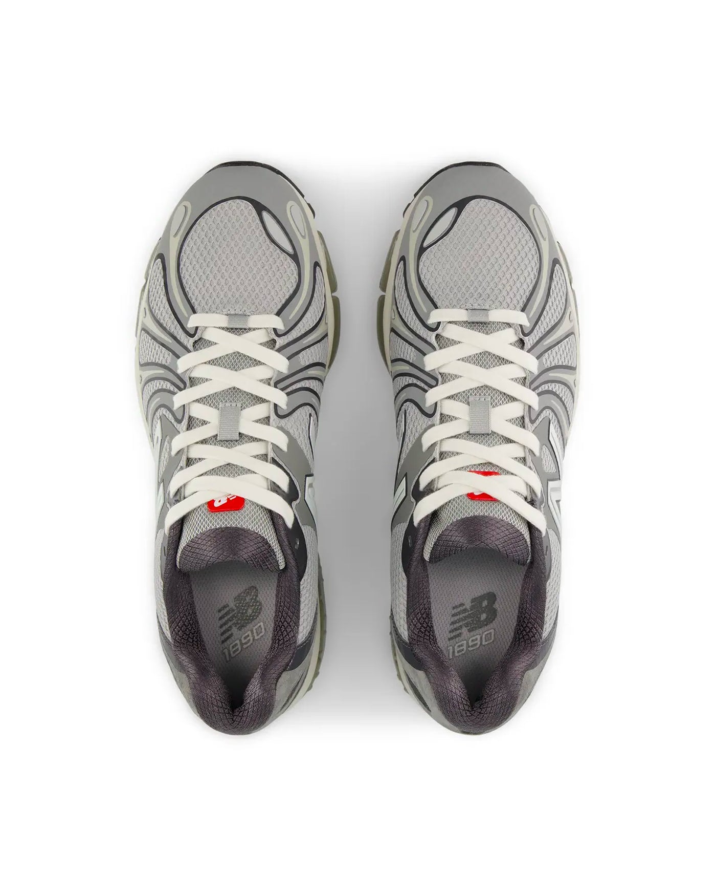 Sneakers New Balance 1890 gris ardoise lacets blancs vue du dessus