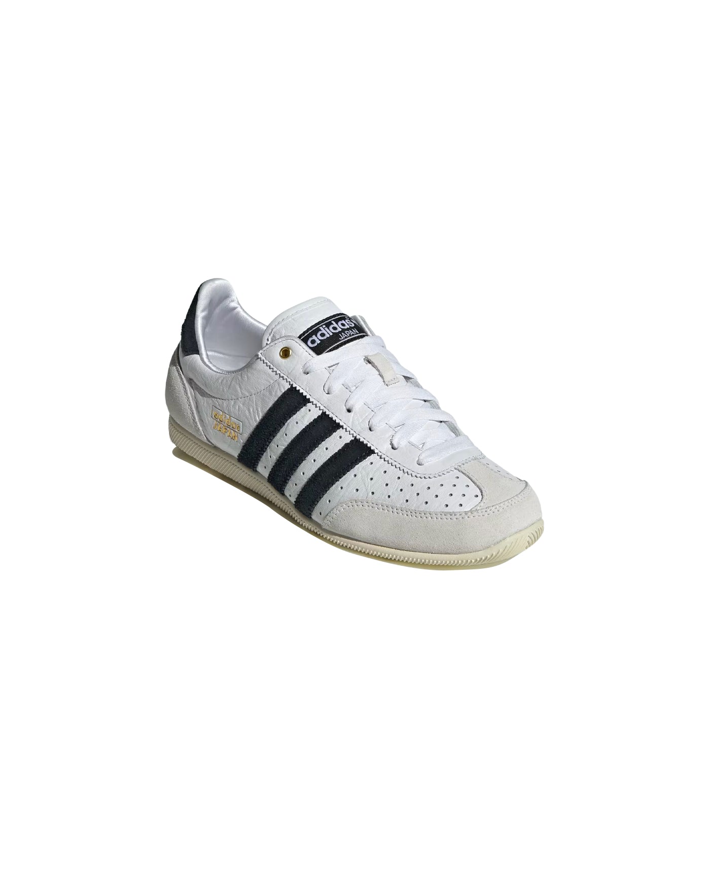 Sneakers Adidas Japan blanc et noir bandes noires avant gauche