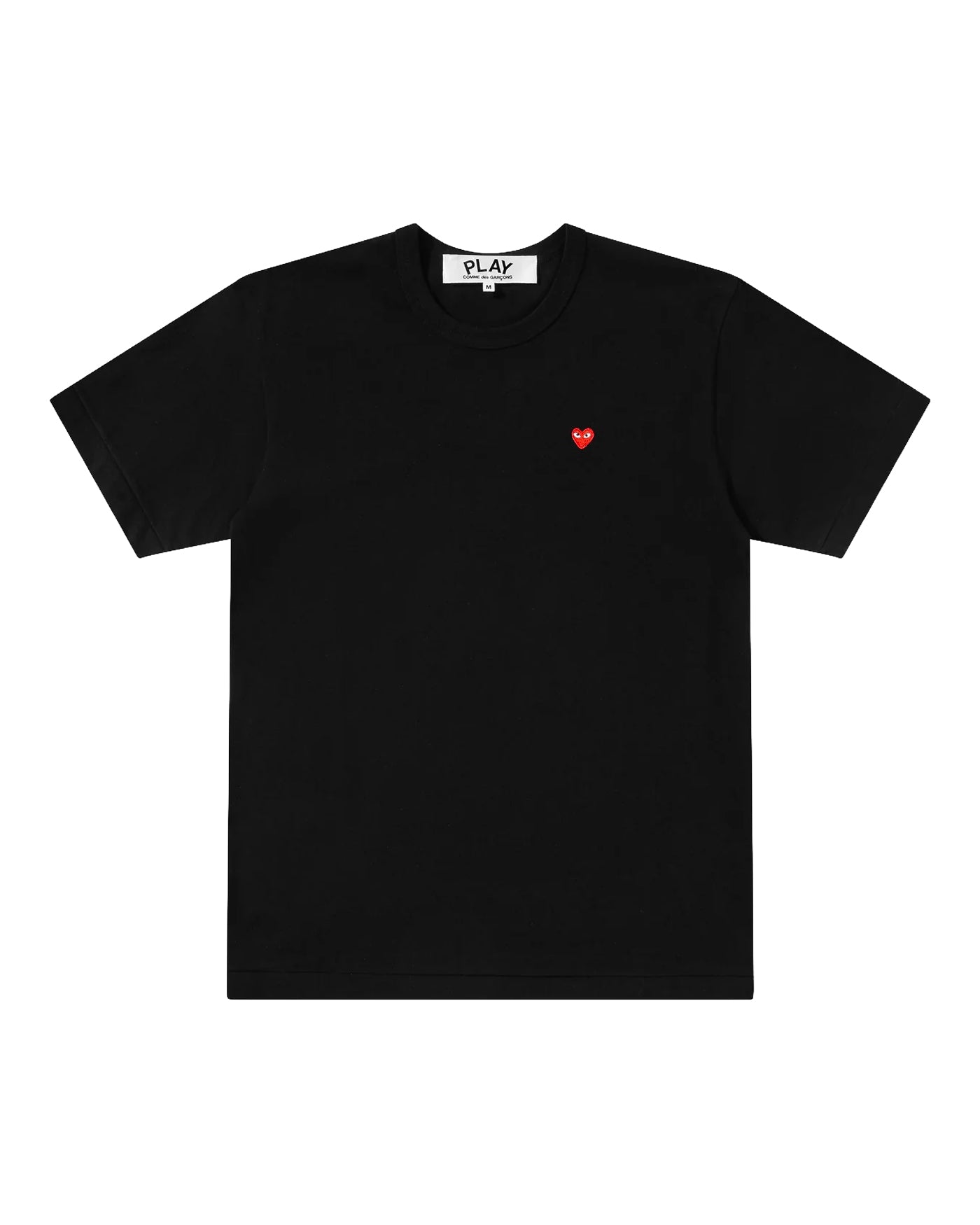 T-shirt Comme des Garçons Play noir petit cœur rouge brodé face