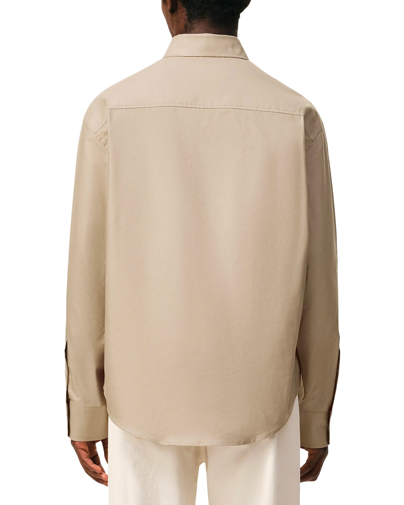 Chemise Ami Paris boxy beige taupe col boutonné manches longues dos