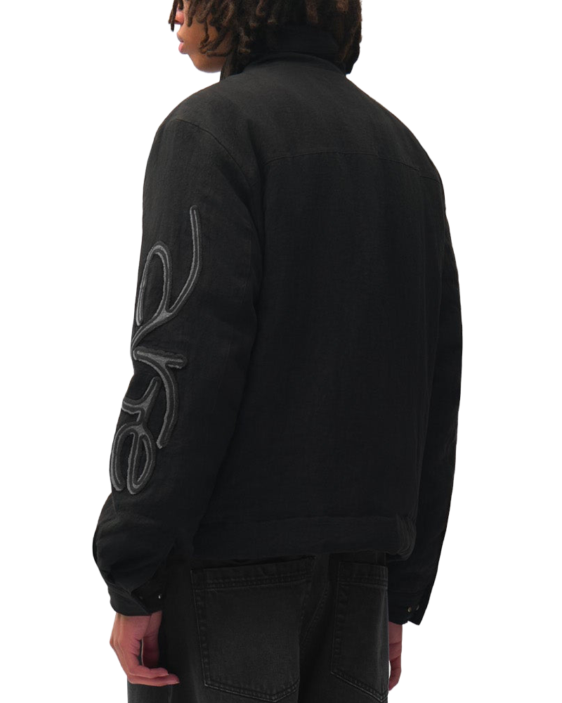 SWIRL UTILITY JACKET BLACK
