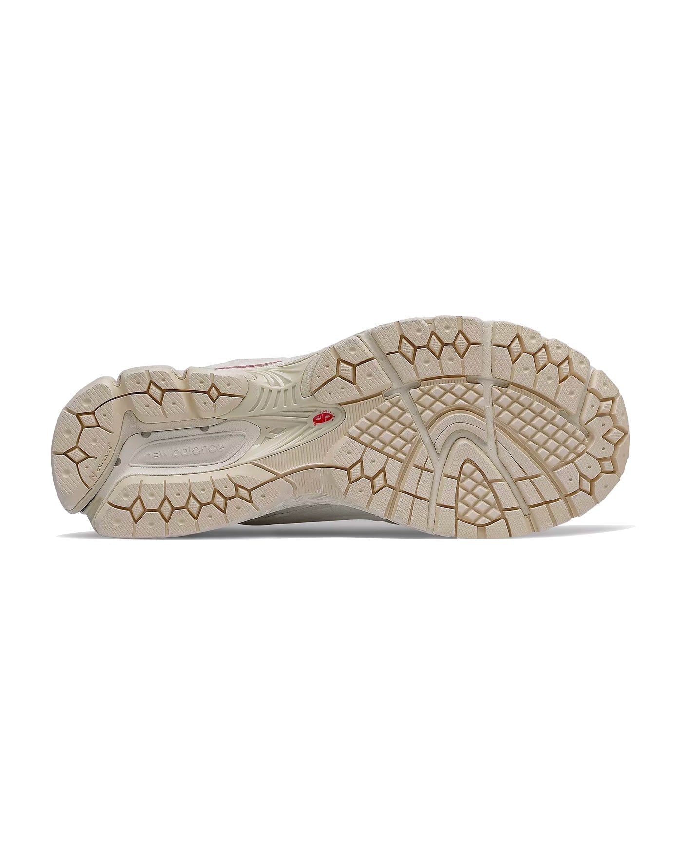 Sneakers New Balance 2002R blanc crème vue de la semelle beige
