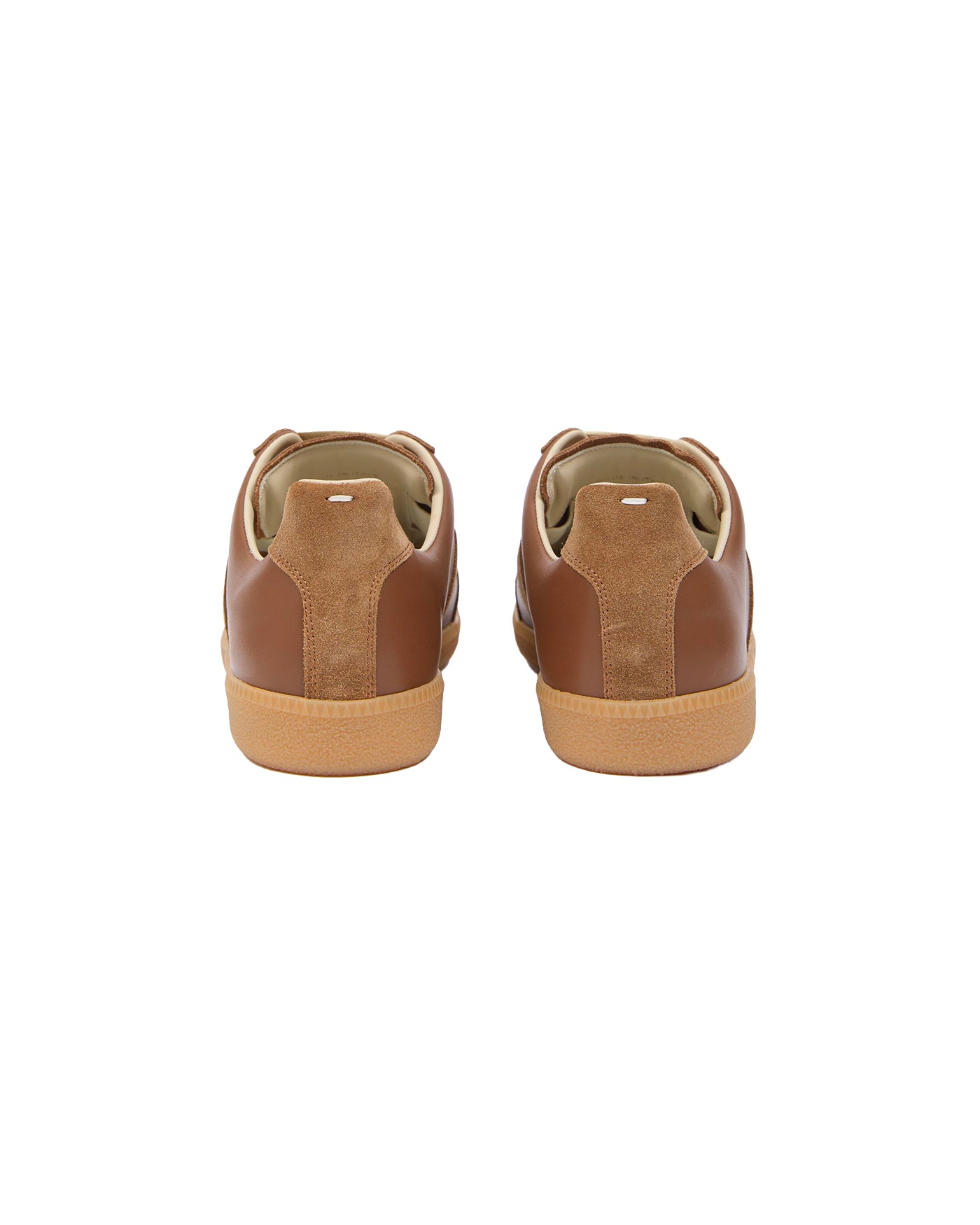 Sneakers Replica Maison Margiela brun cuir et daim semelle gomme dos