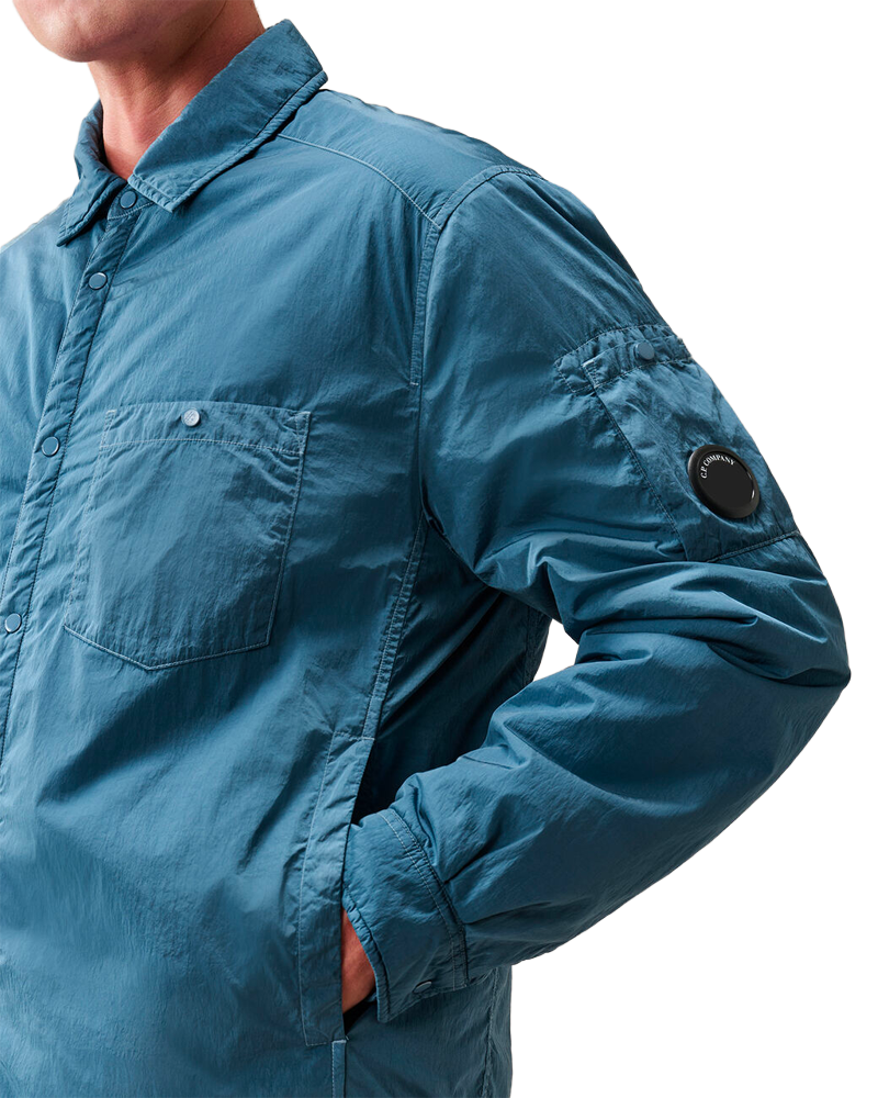 CHROME-R PADDED BUTTON OVERSHIRT ORION BLUE