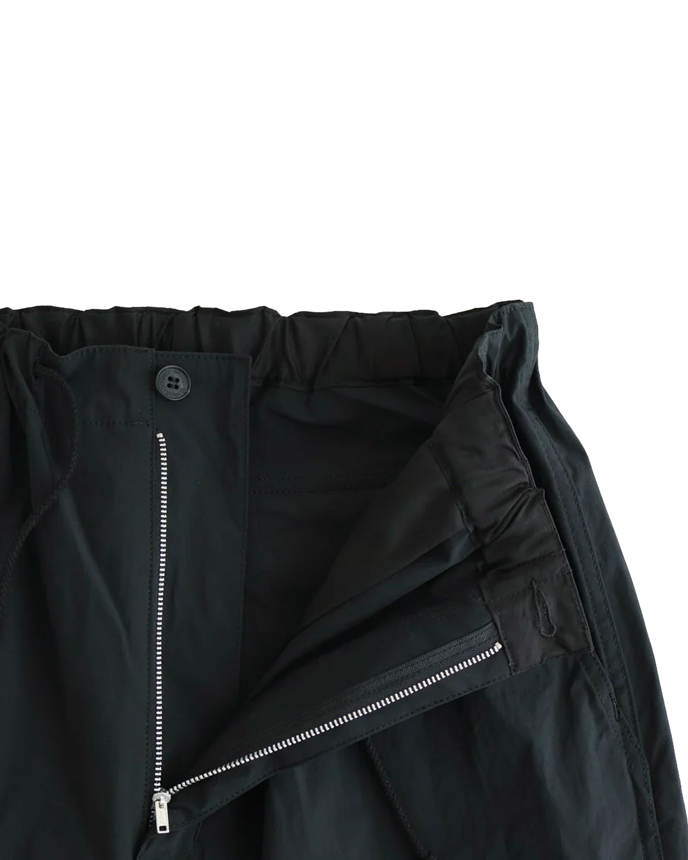 Pantalon Comme des Garçons Homme noir détail fermeture éclair et bouton