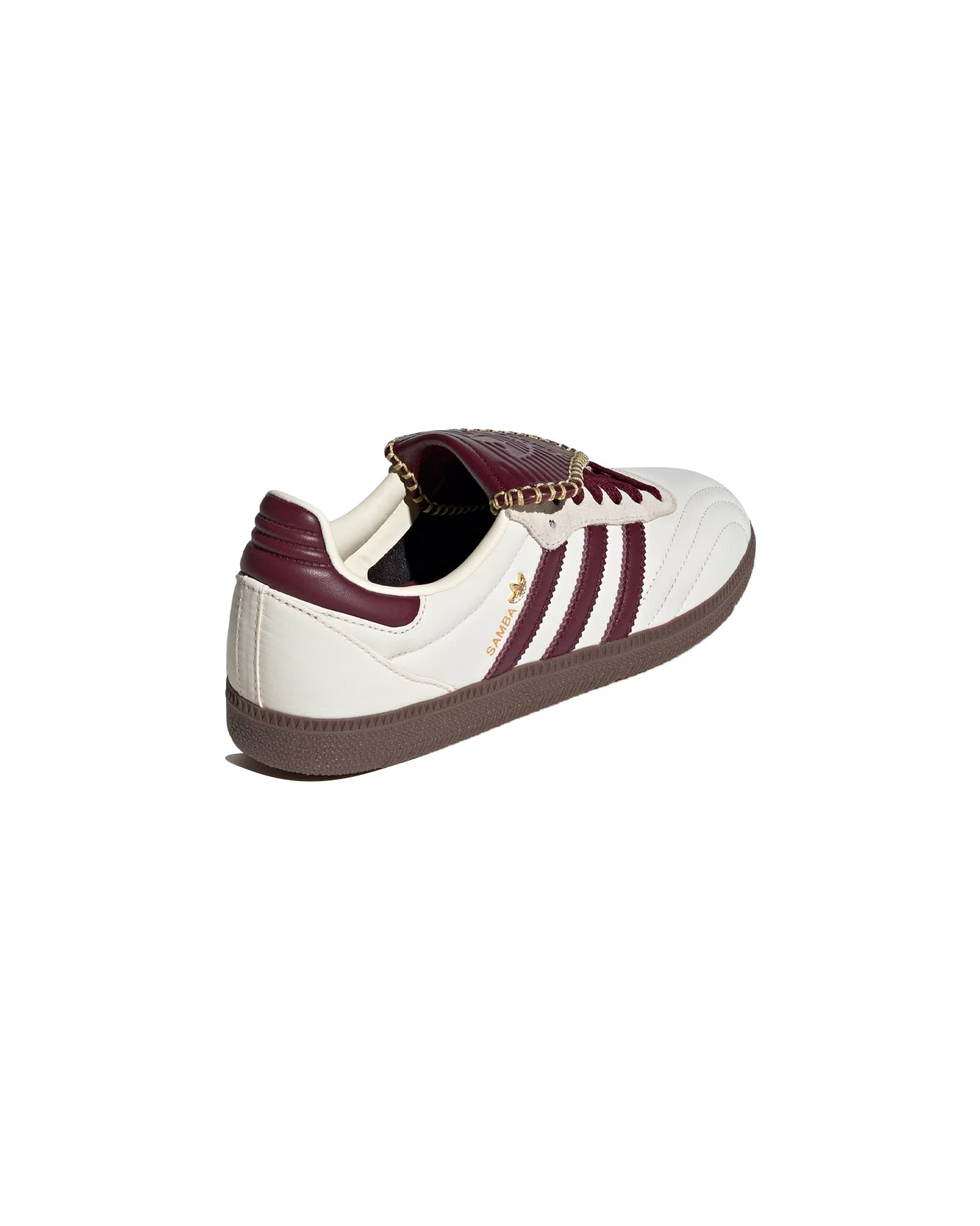 Sneakers Samba Adidas blanc cassé et bordeaux, vue arrière dos