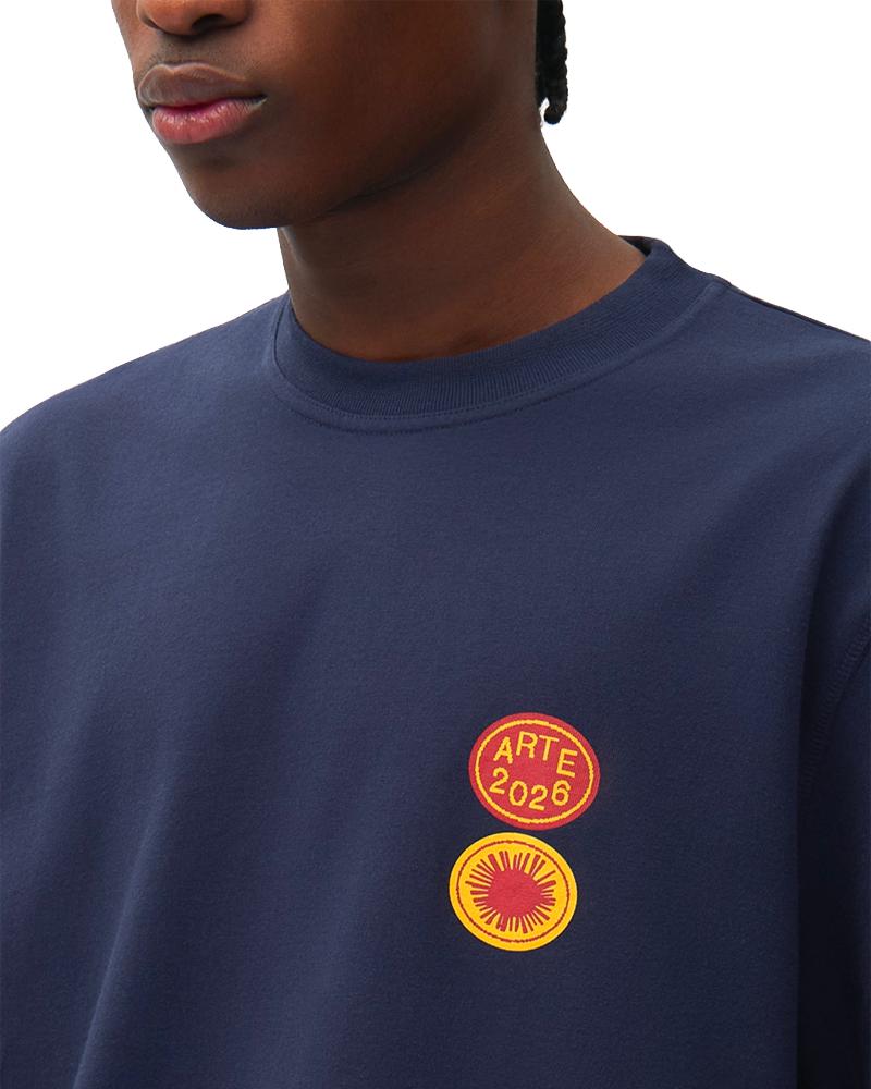 SUN STAMP T-SHIRT NAVY