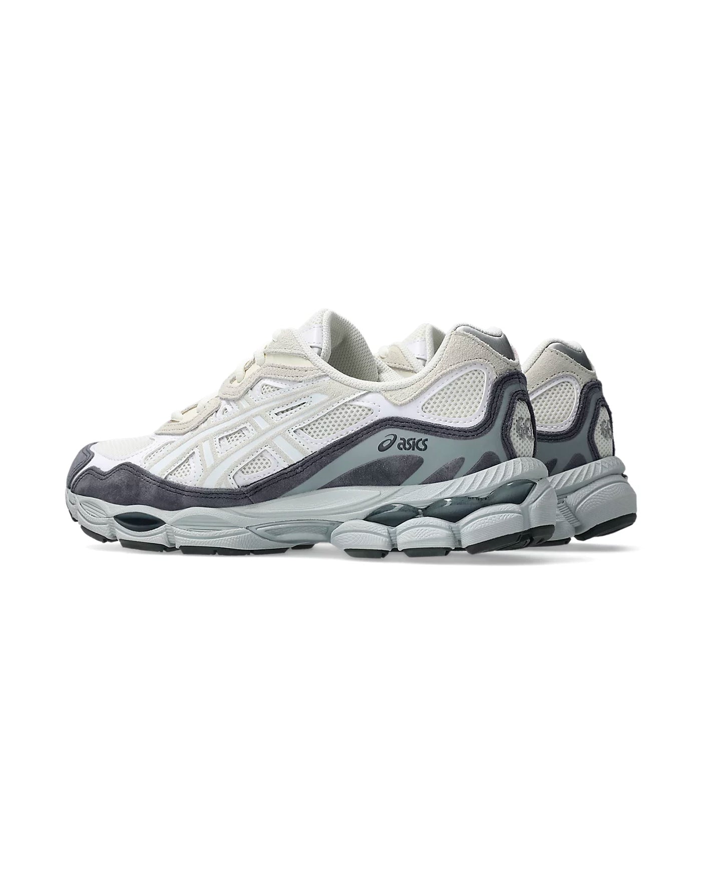 Sneakers Asics GEL-NYC Cream White blanc et gris ardoise profil droit