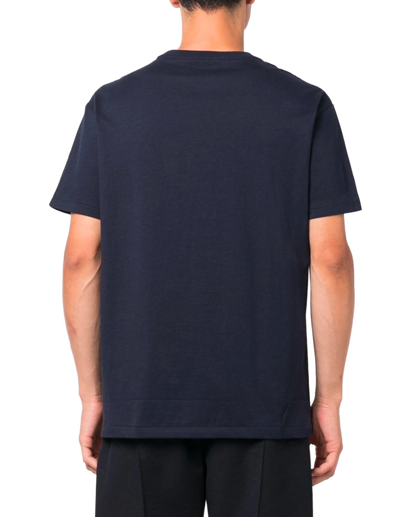 T-shirt Ralph Lauren jersey col rond bleu marine vue dos porté