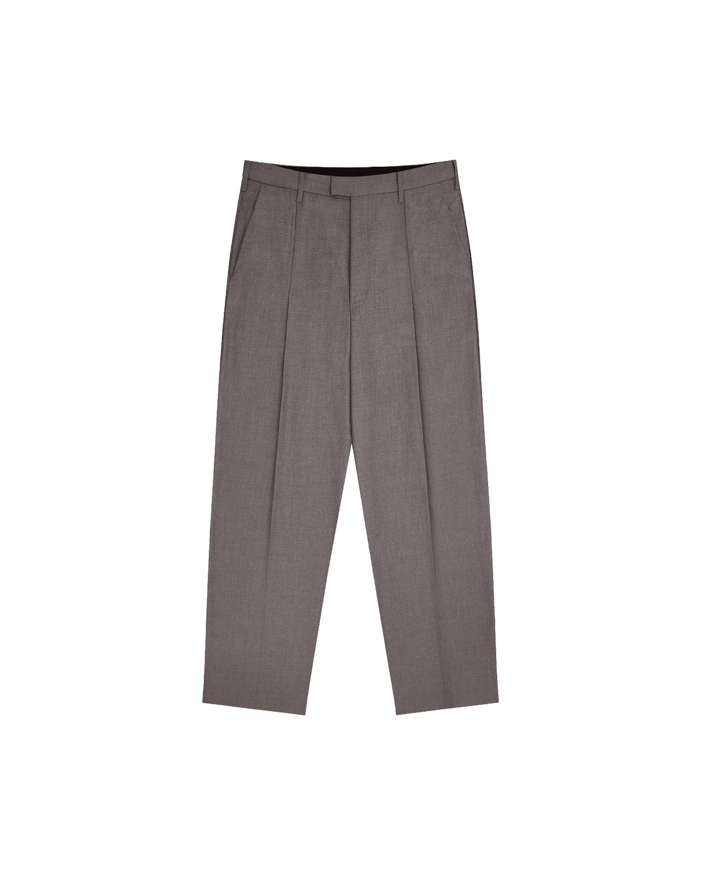 Pantalon About:Blank gris clair tailleur wide leg à plis face
