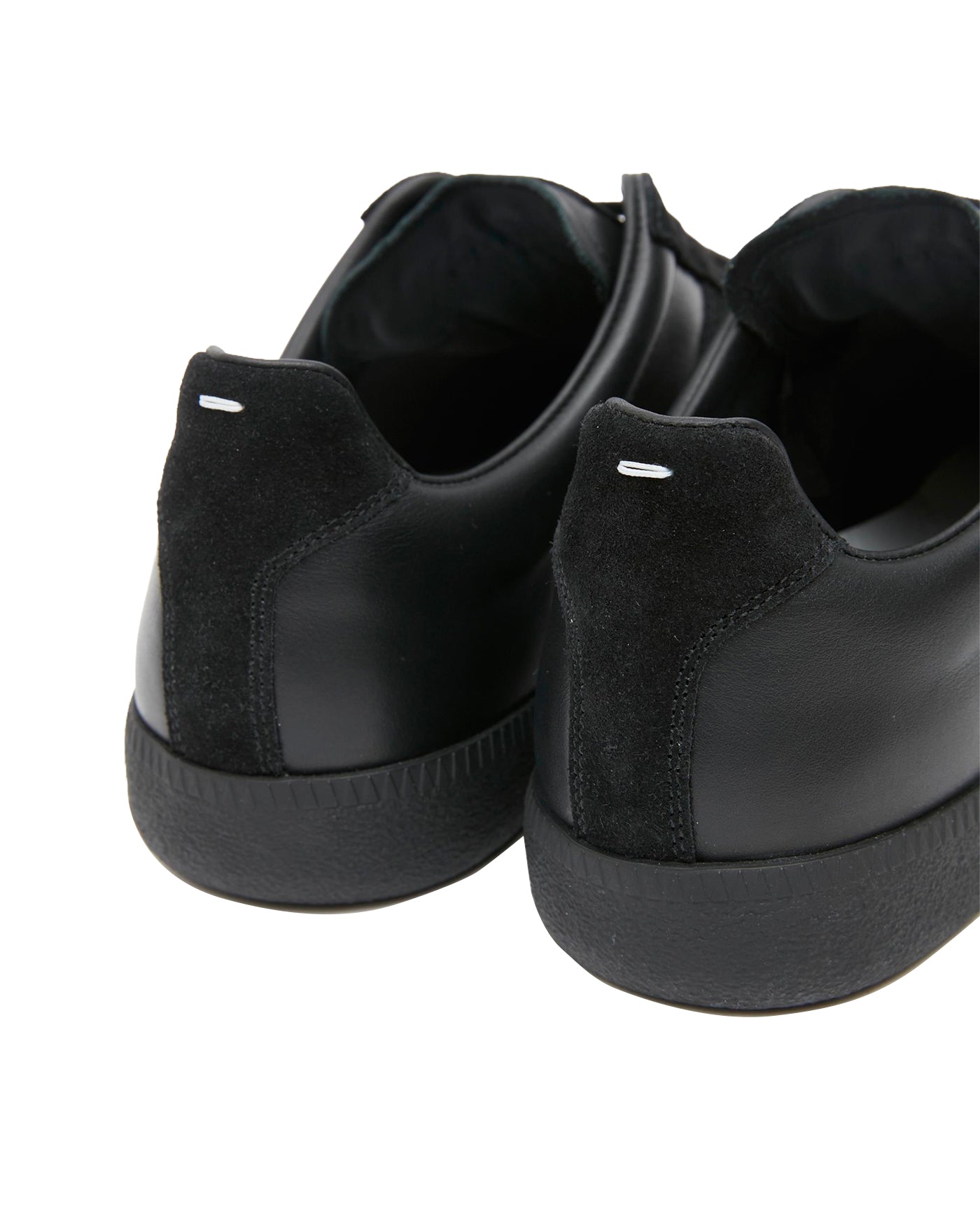 Sneakers Maison Margiela Replica full black détail talon suède vue dos