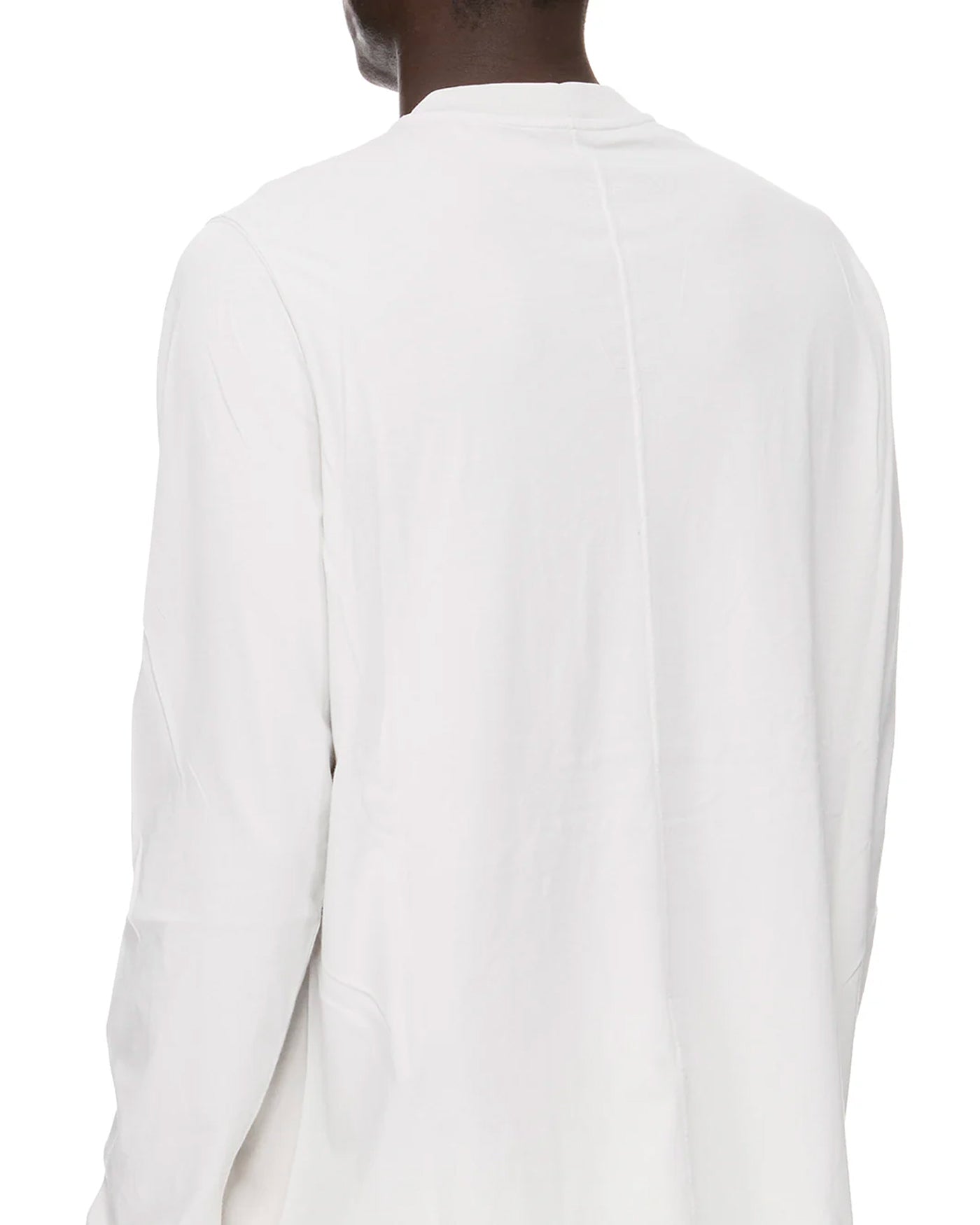 Sweat crewneck Rick Owens DRKSHDW blanc cassé vue dos détail couture centrale