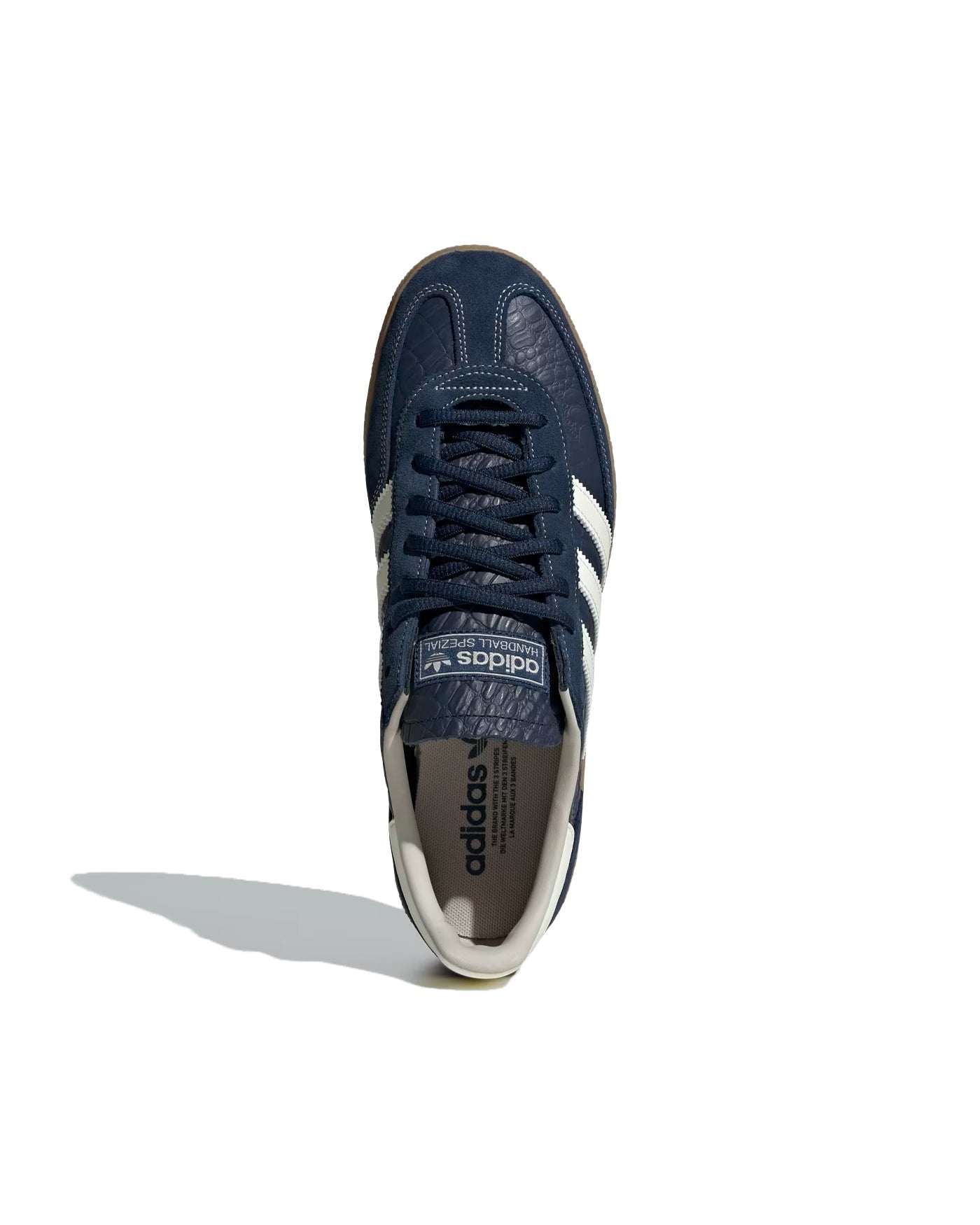 Sneakers Adidas Handball Spezial bleu indigo et crème, vue du dessus