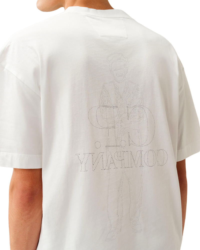 T-shirt C.P. Company coloris Gauze White — vue de profil