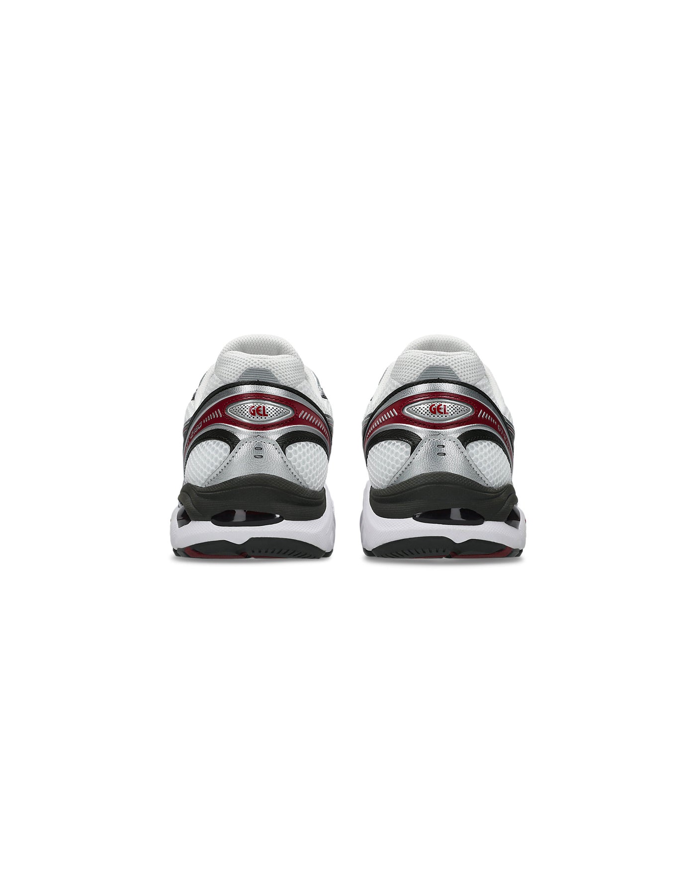 Sneakers ASICS GT 2160 blanc rouge bordeaux et gris vues de dos